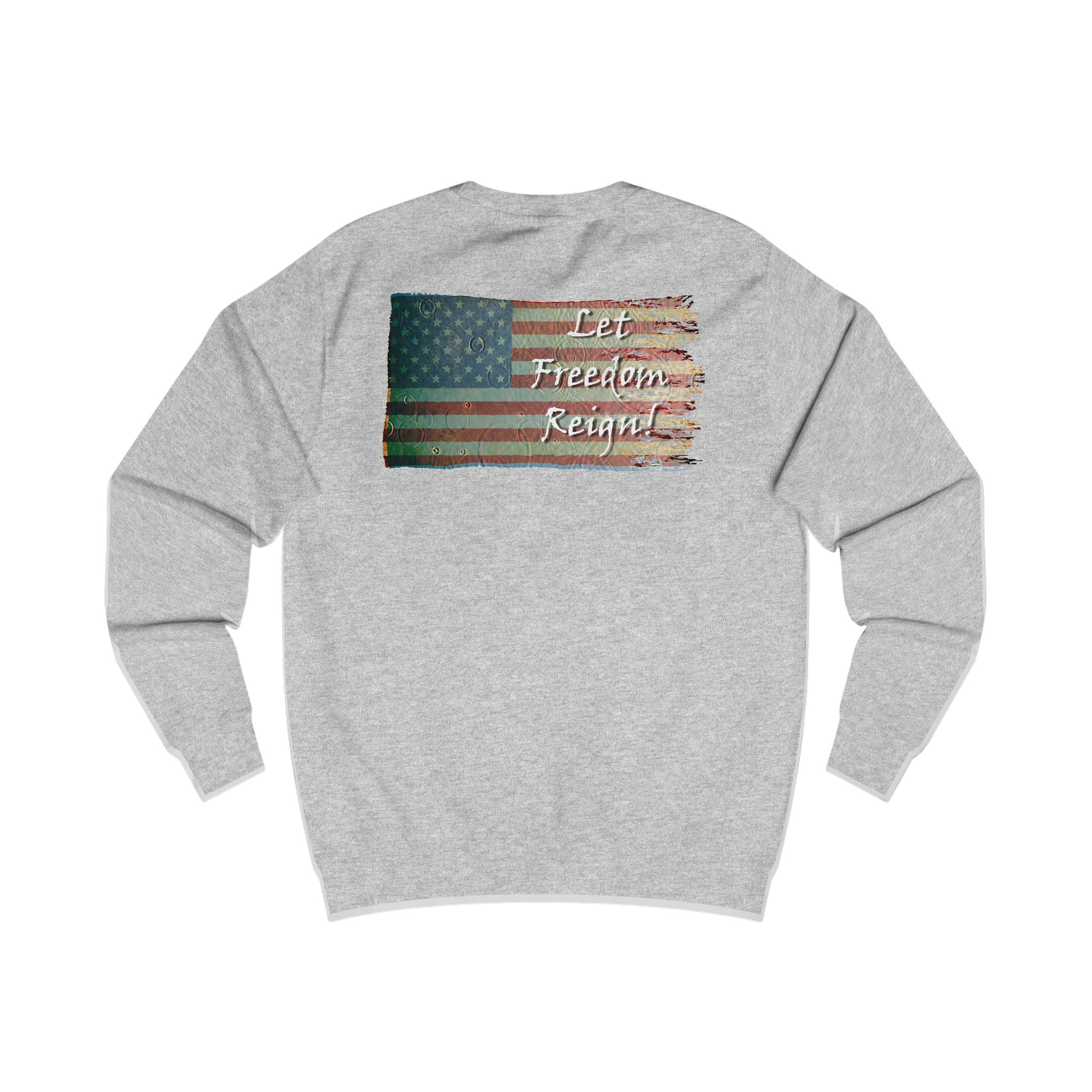 Patriotic Unisex Sweatshirt | Freedom USA Flag Graphic, Casual Wear, Gift for Veterans, Independence Day Apparel, Cozy Layering - Image 2