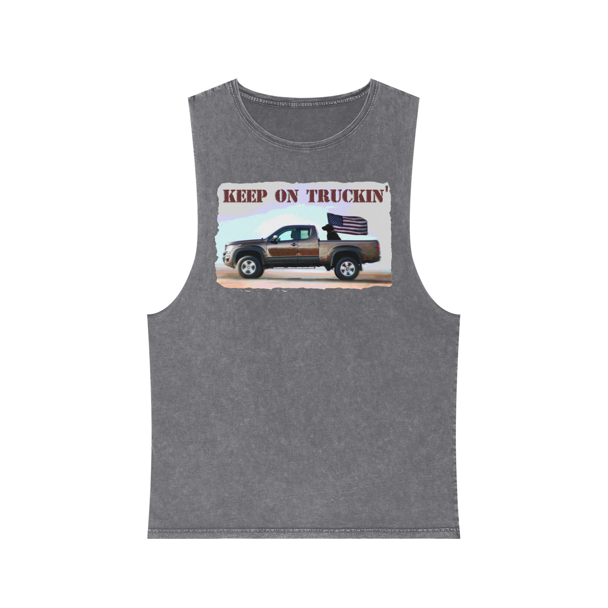 Tank Top - Keep on Truckin' Stonewash Unisex Shirt - Image 9