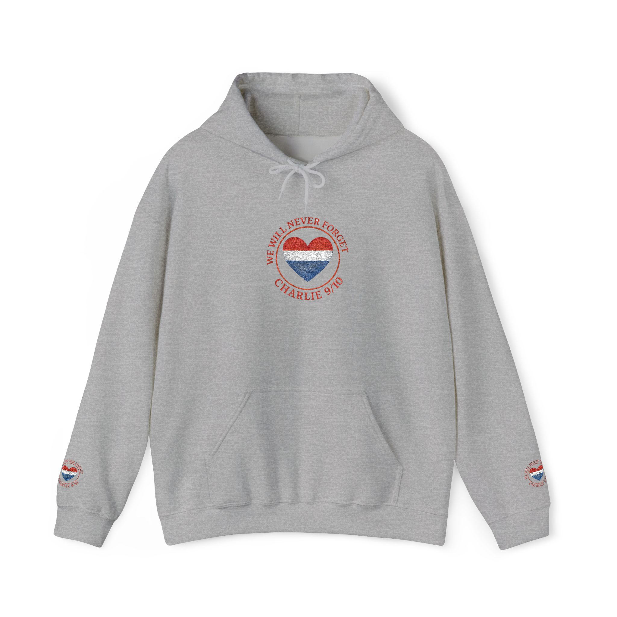 Hooded Sweatshirt - Never Forget Charlie Kirk Design - Image 17