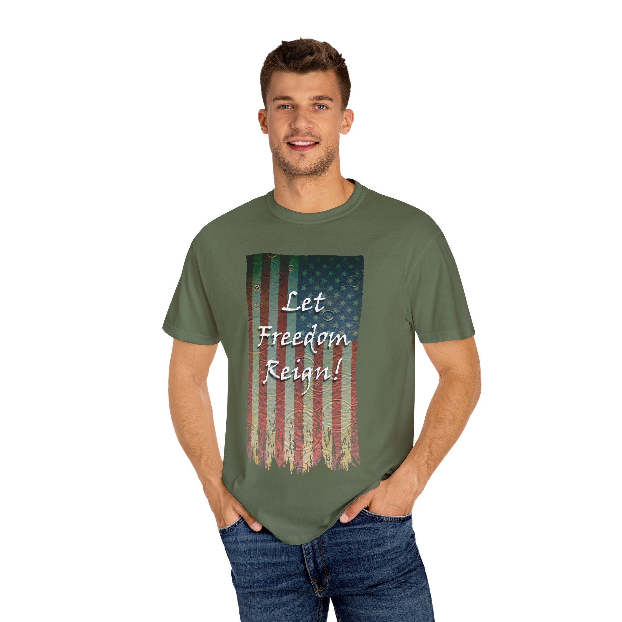 Patriotic Graphic Tee - Let Freedom Reign! Unisex T-Shirt, Perfect for Fourth of July, Memorial Day, BBQs, Casual Wear, Gift for Patriots - Image 24