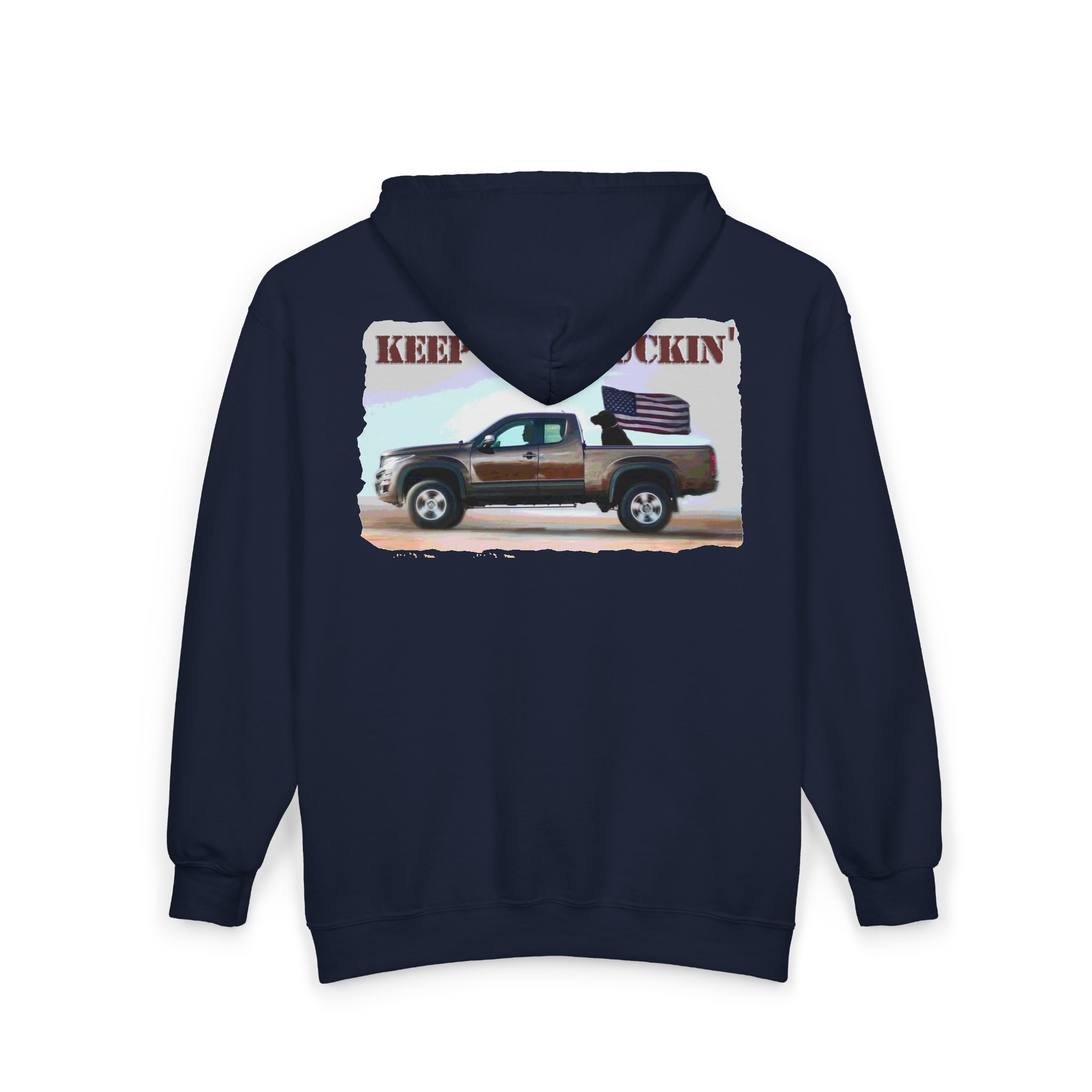 Keep on Truckin' Zip-Up Hoodie for Truck Enthusiasts - Image 16