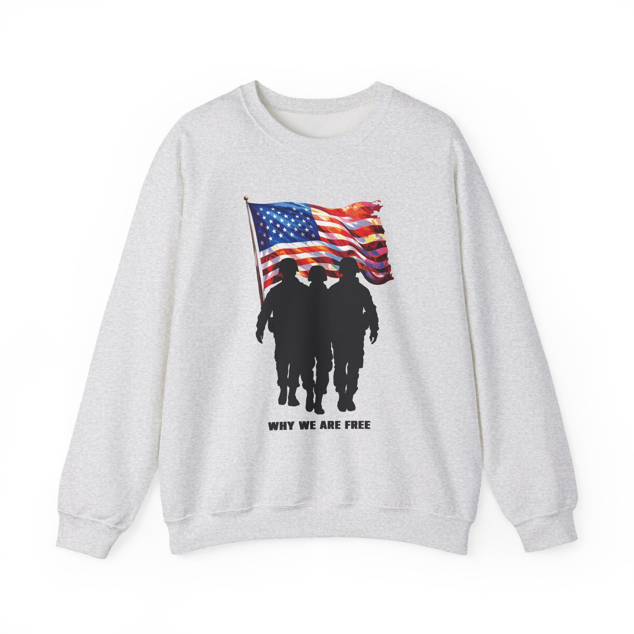 Patriotic Sweatshirt - USA Spirit, Military Appreciation - Image 5