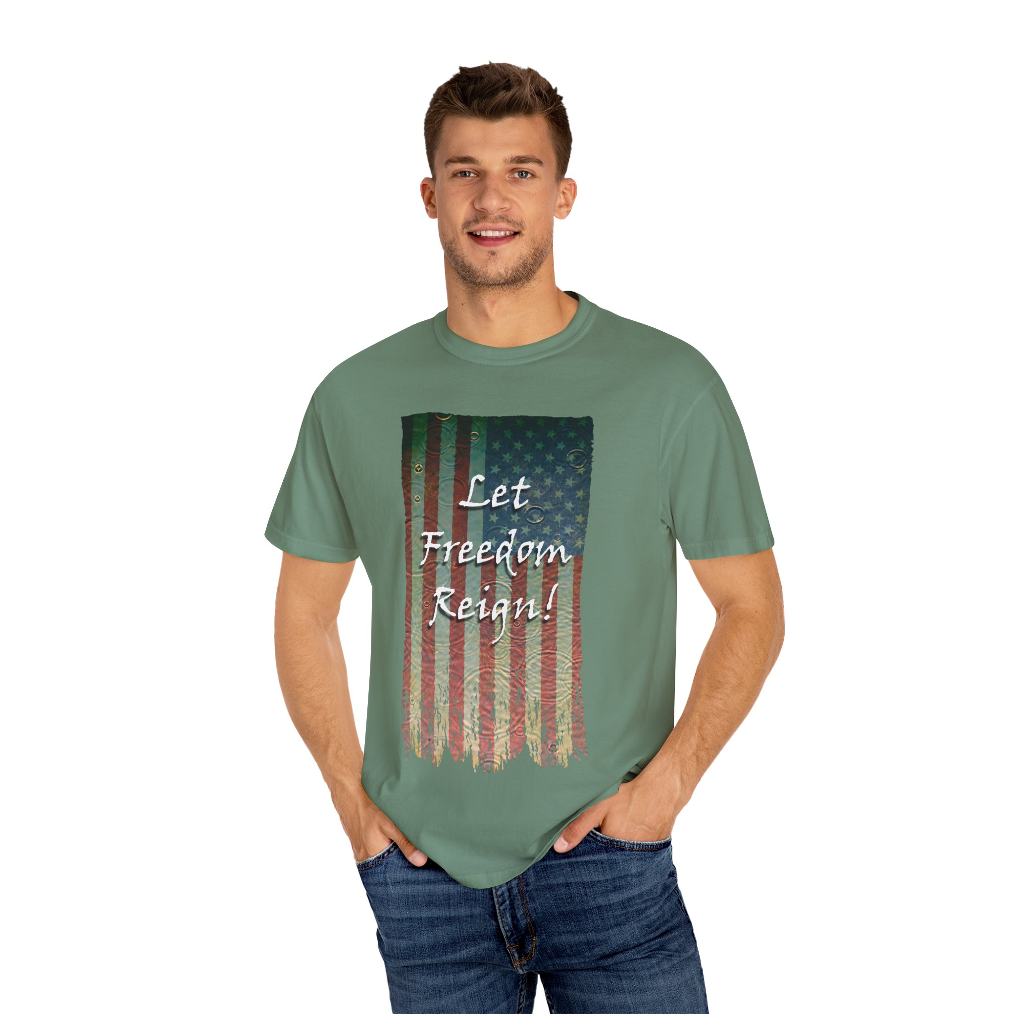Patriotic Graphic Tee - Let Freedom Reign! Unisex T-Shirt, Perfect for Fourth of July, Memorial Day, BBQs, Casual Wear, Gift for Patriots - Image 28