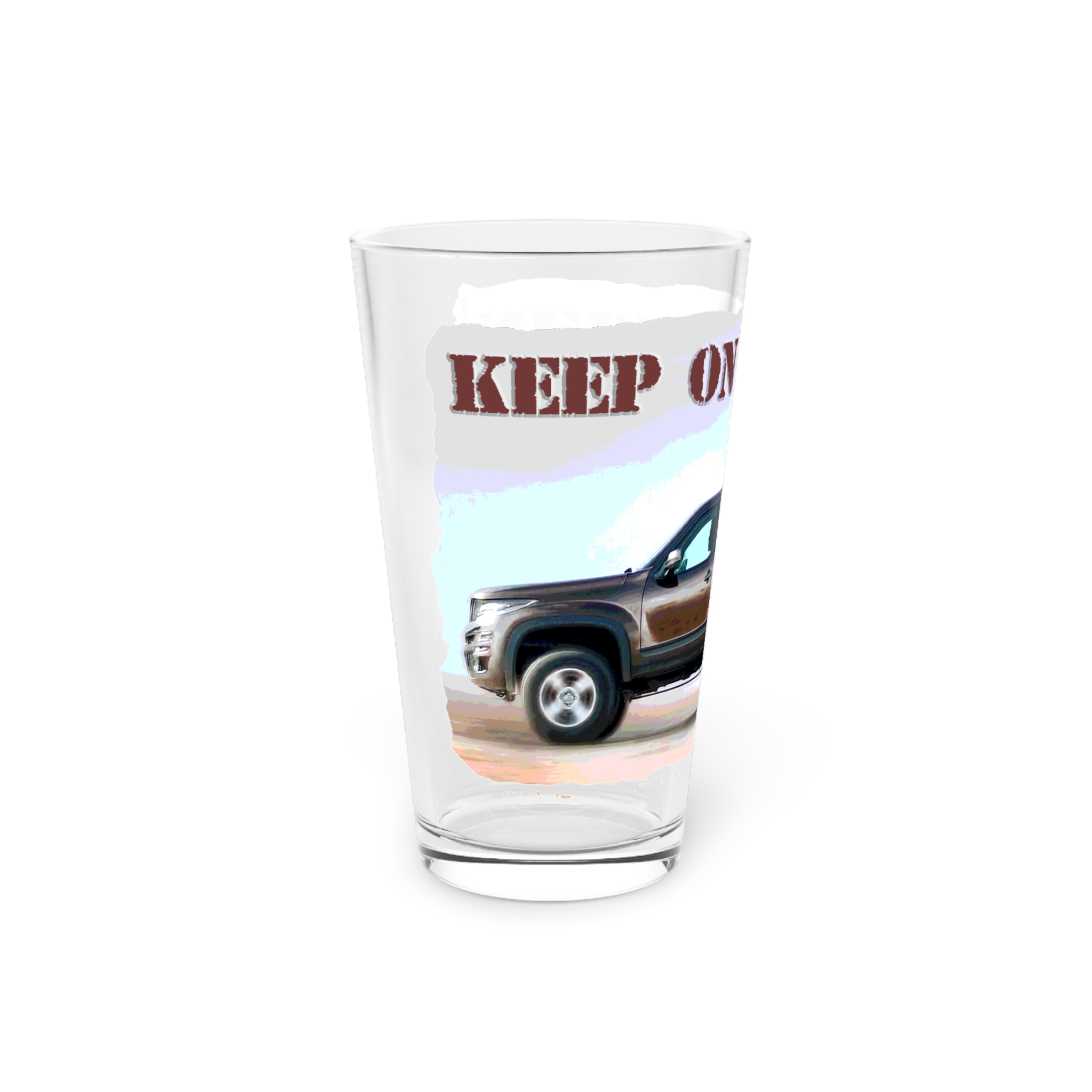 Drinkware Glass Keep on Truckin' 16oz Pint Glass - Image 2