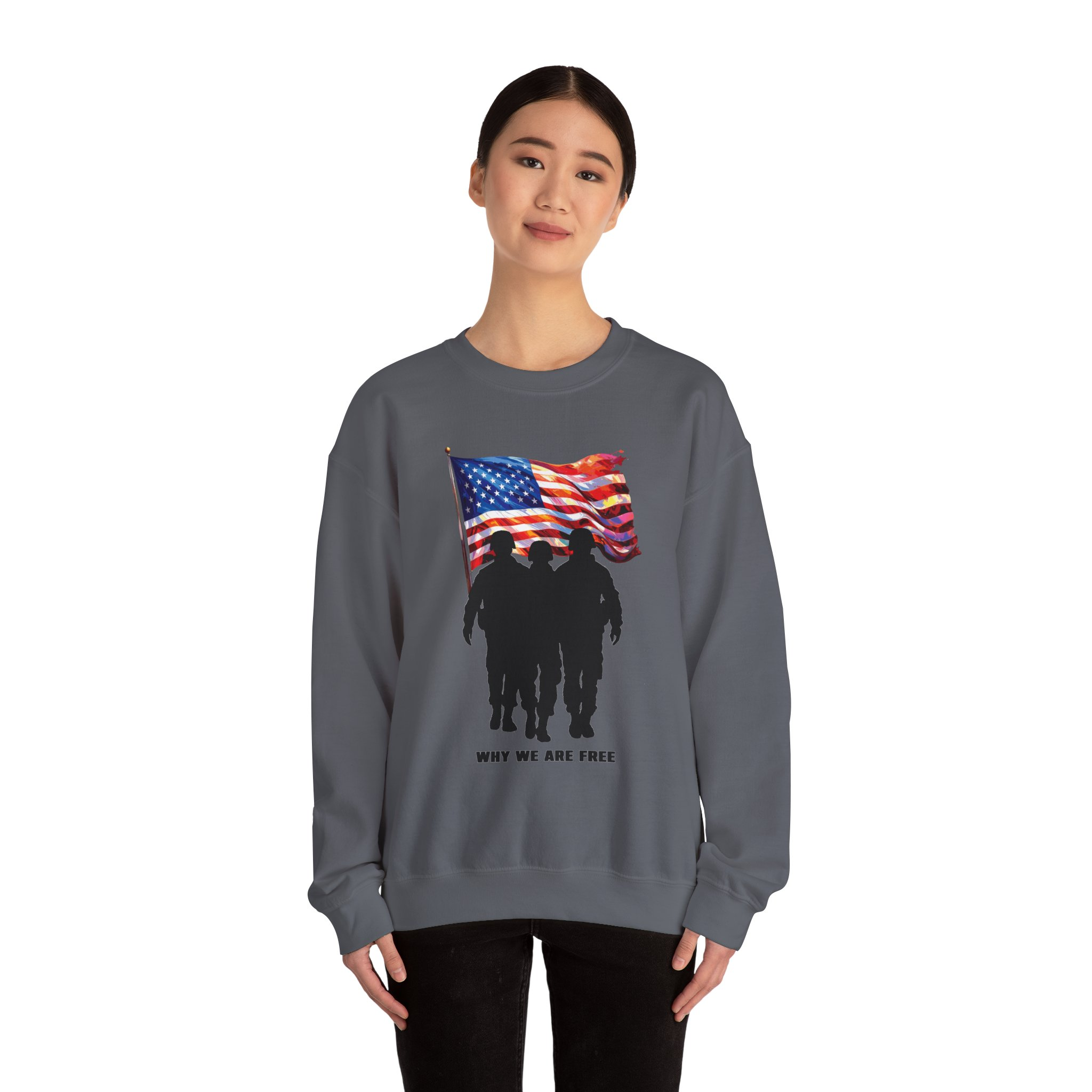 Patriotic Sweatshirt - USA Spirit, Military Appreciation - Image 36