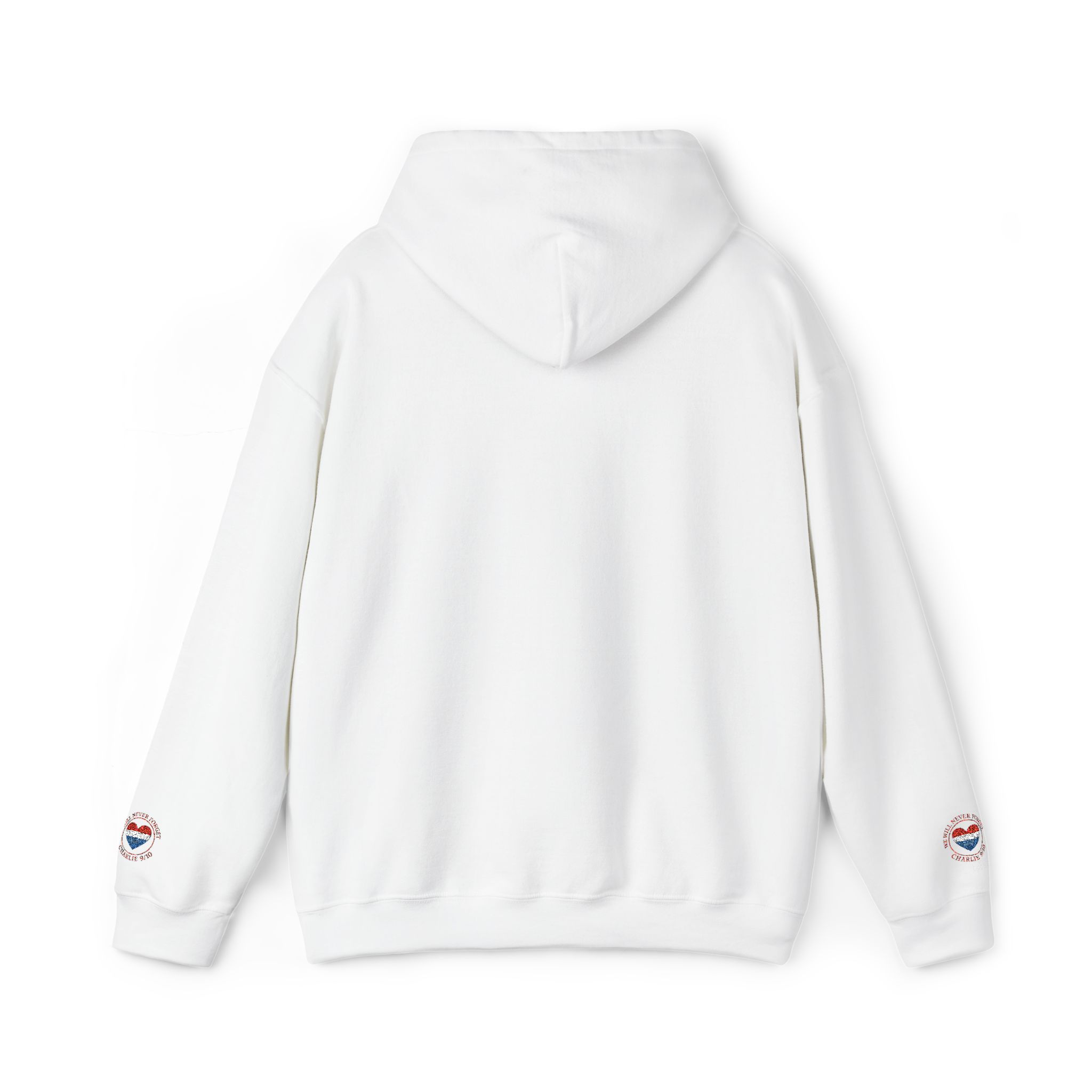 Hooded Sweatshirt - Never Forget Charlie Kirk Design - Image 2