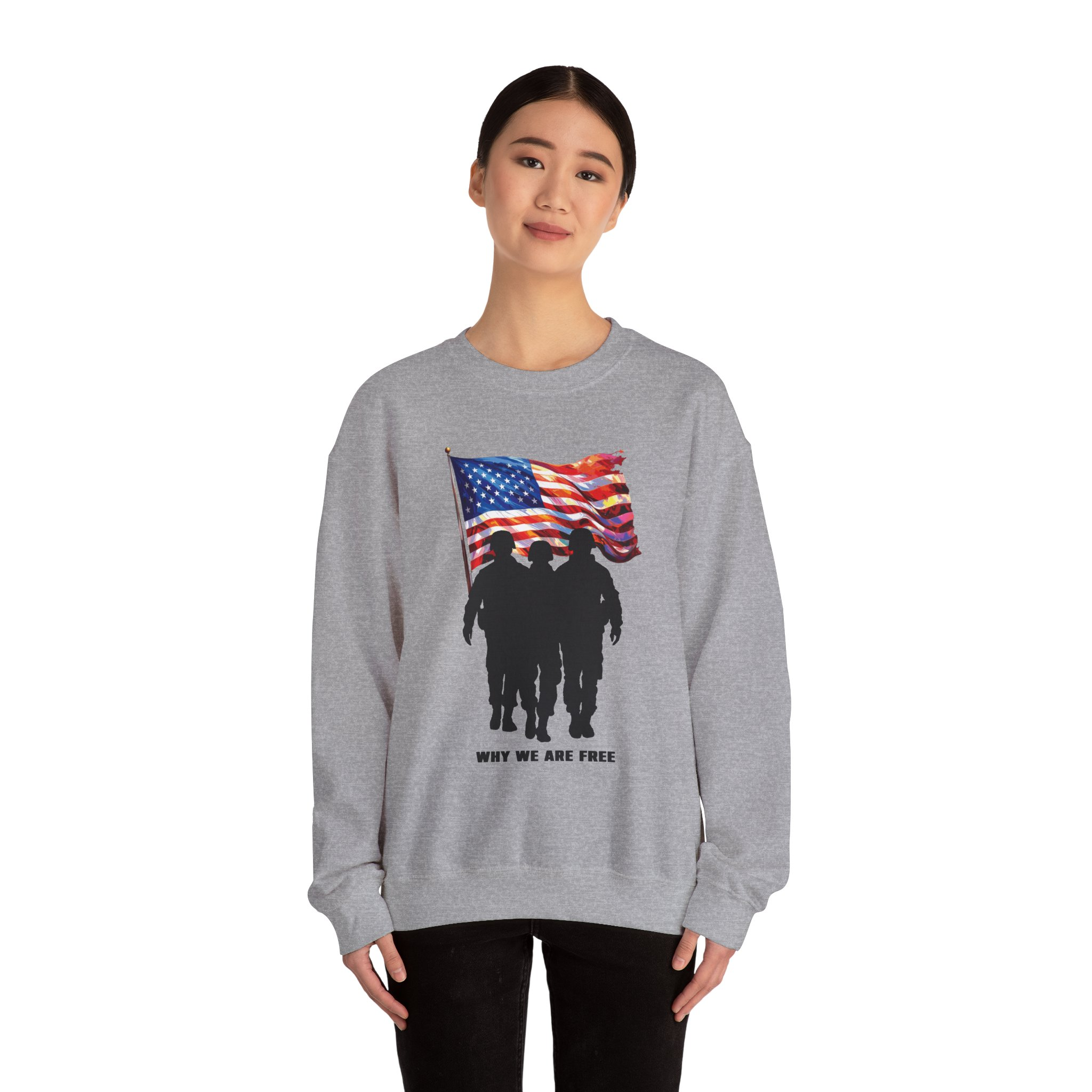 Patriotic Sweatshirt - USA Spirit, Military Appreciation - Image 24
