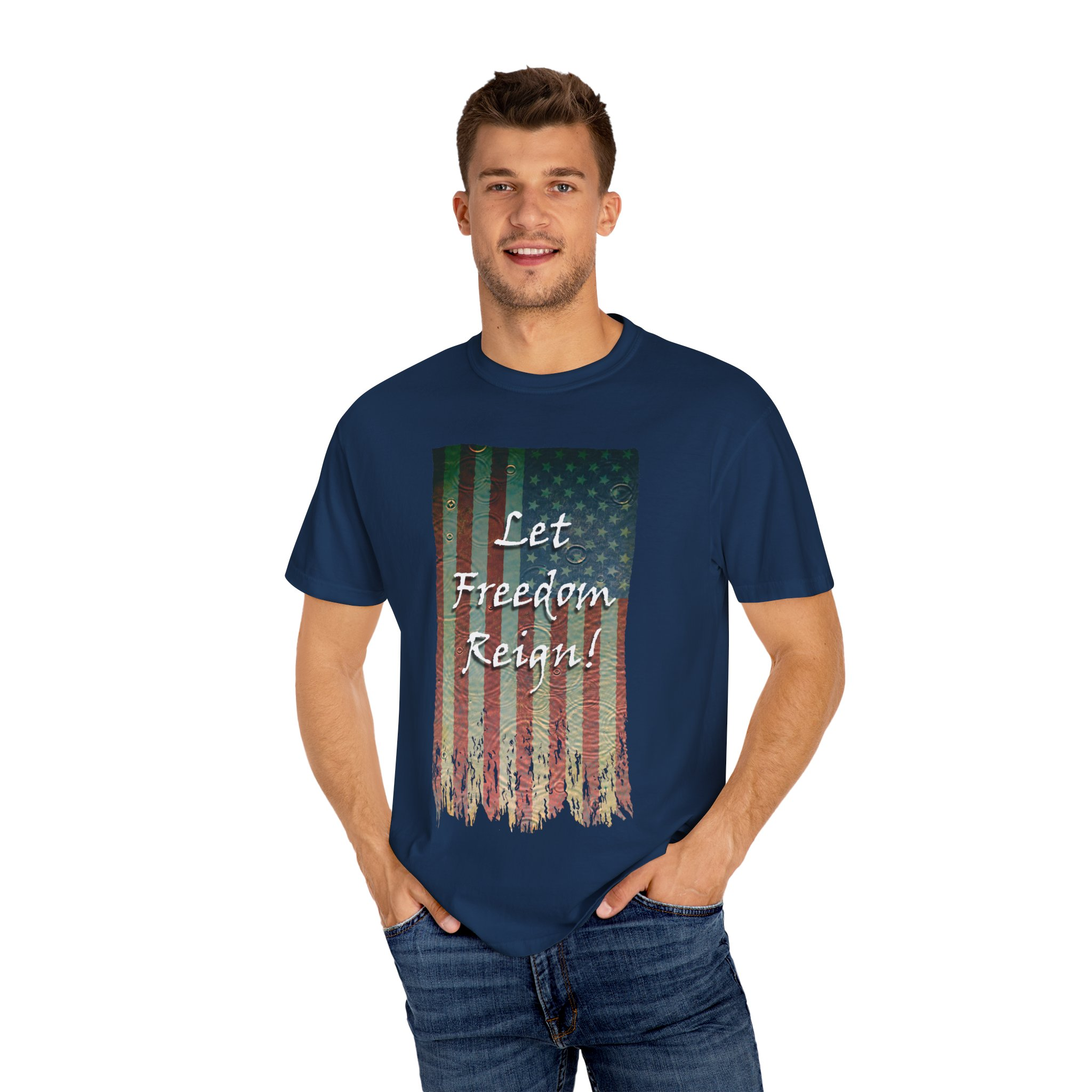 Patriotic Graphic Tee - Let Freedom Reign! Unisex T-Shirt, Perfect for Fourth of July, Memorial Day, BBQs, Casual Wear, Gift for Patriots - Image 40