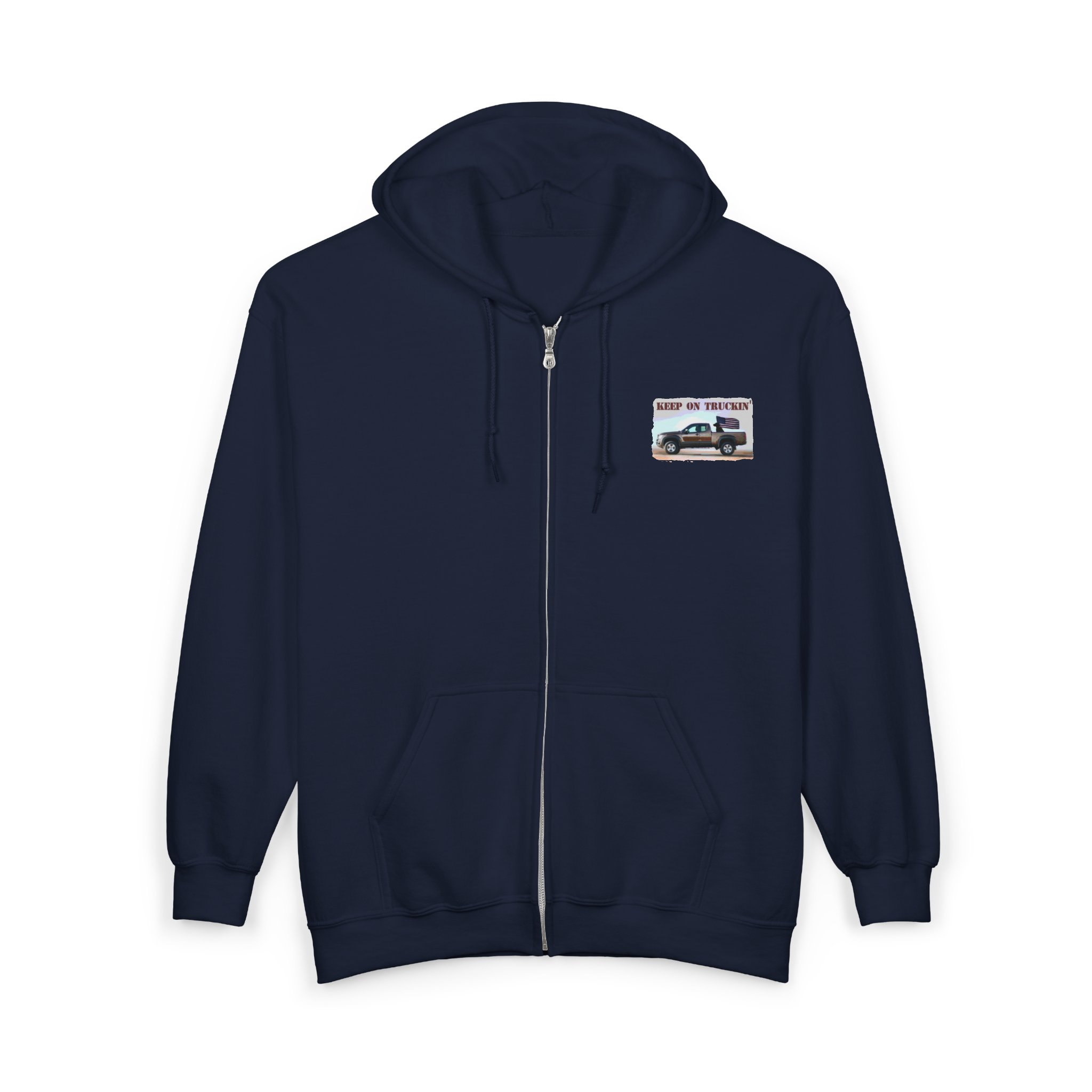 Keep on Truckin' Zip-Up Hoodie for Truck Enthusiasts - Image 15