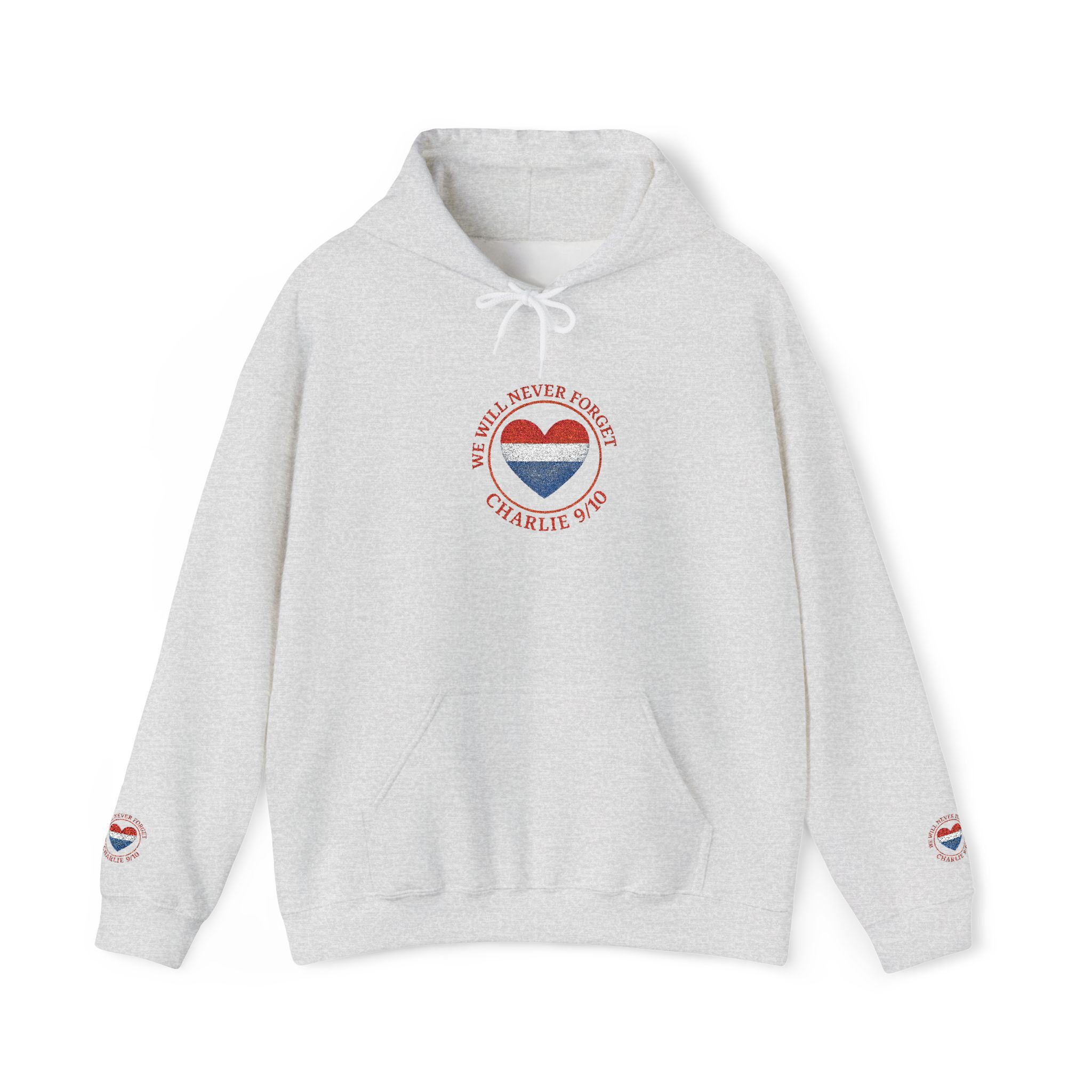 Hooded Sweatshirt - Never Forget Charlie Kirk Design - Image 9