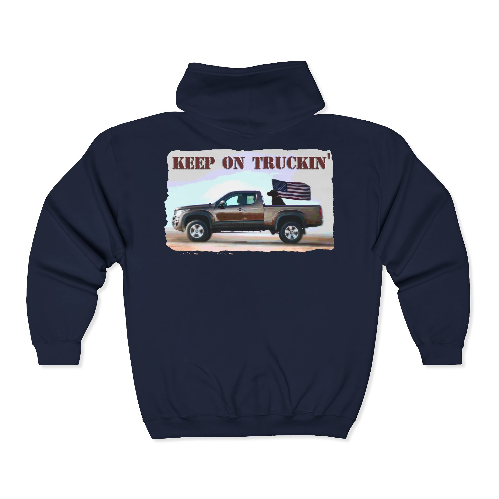 Keep on Truckin' Zip-Up Hoodie for Truck Enthusiasts - Image 14