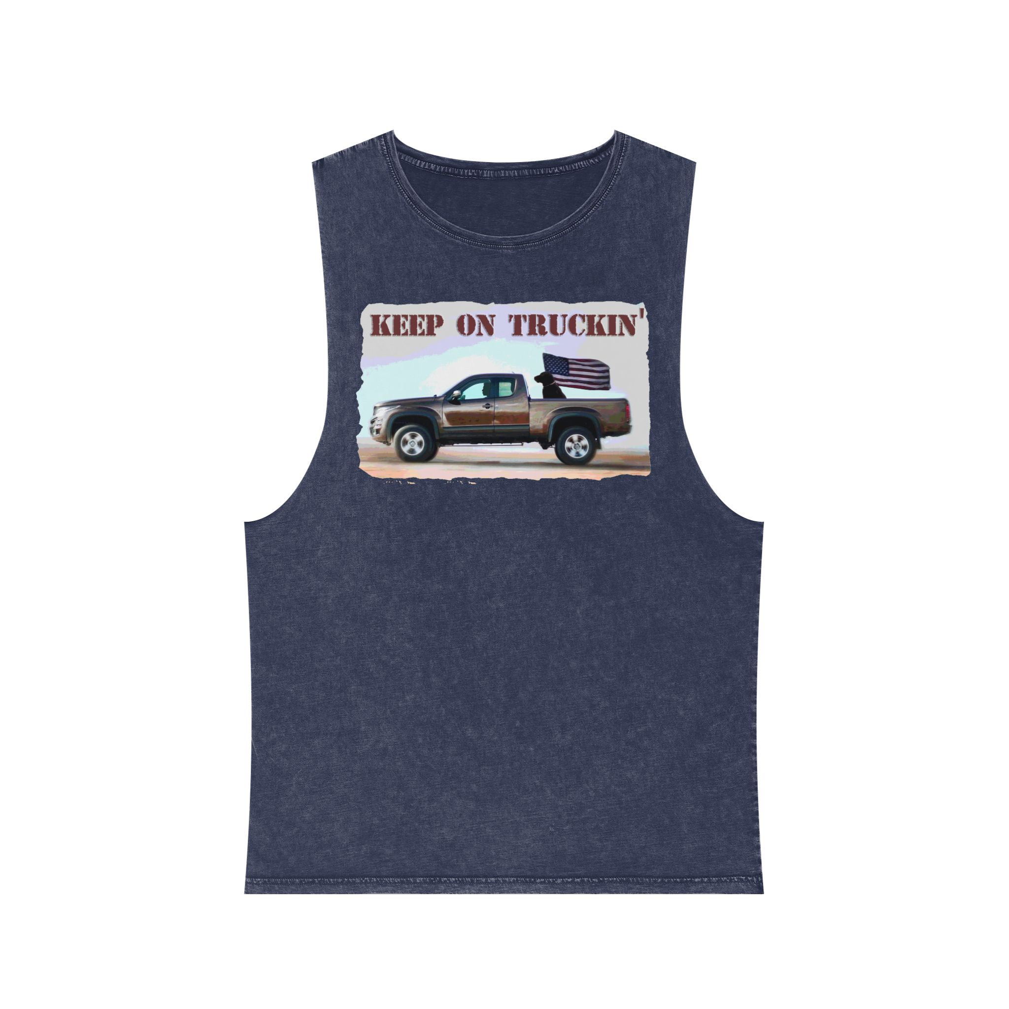 Tank Top - Keep on Truckin' Stonewash Unisex Shirt - Image 13