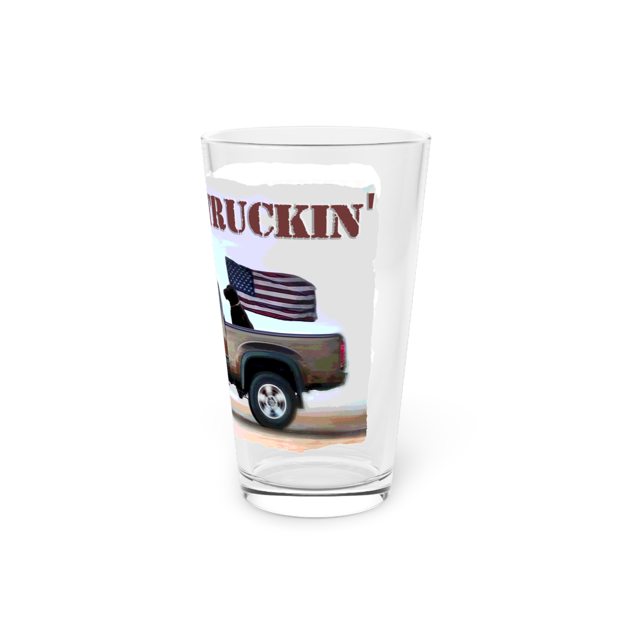 Drinkware Glass Keep on Truckin' 16oz Pint Glass - Image 3
