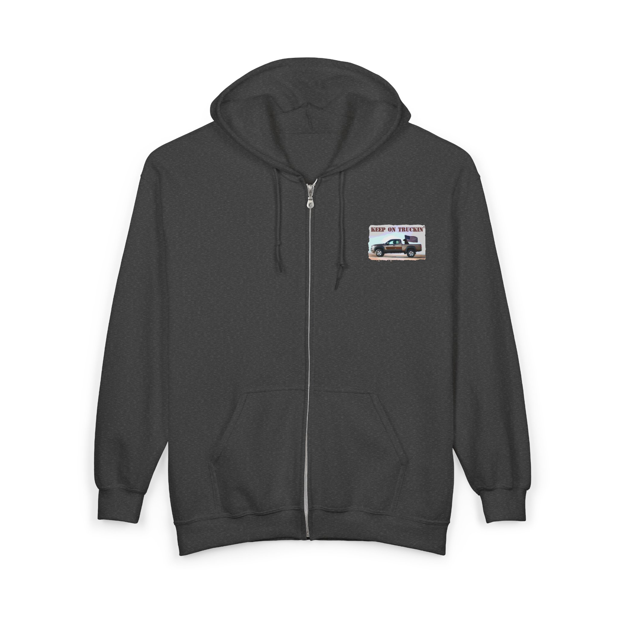Keep on Truckin' Zip-Up Hoodie for Truck Enthusiasts - Image 11