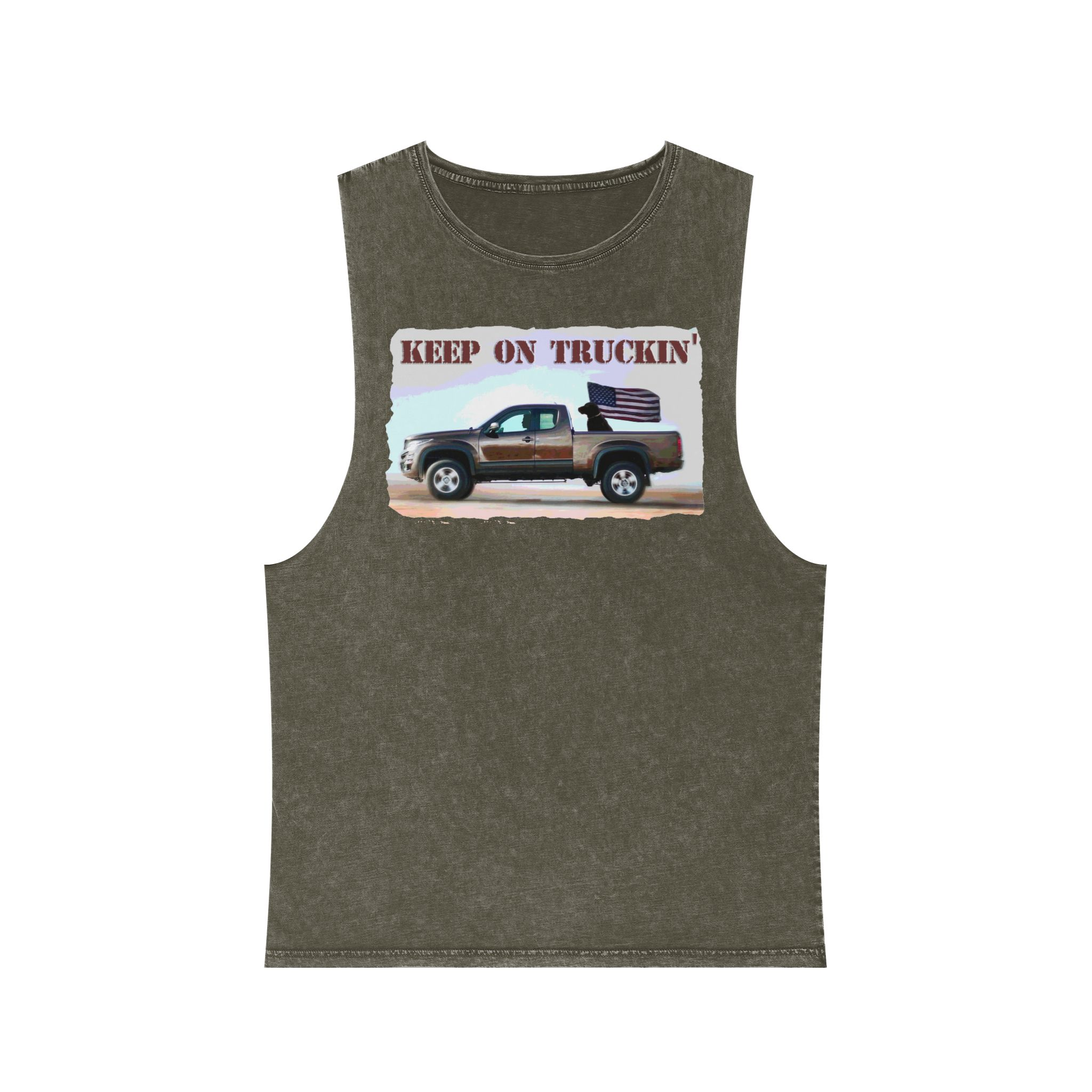Tank Top - Keep on Truckin' Stonewash Unisex Shirt - Image 5