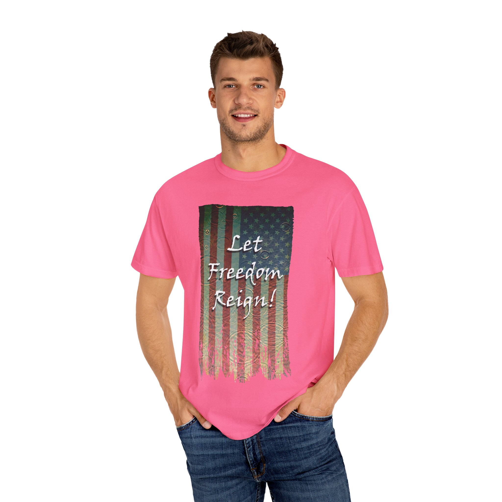 Patriotic Graphic Tee - Let Freedom Reign! Unisex T-Shirt, Perfect for Fourth of July, Memorial Day, BBQs, Casual Wear, Gift for Patriots - Image 48
