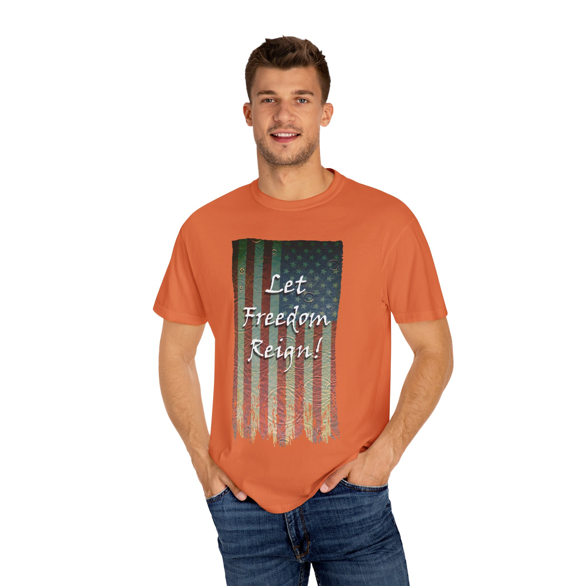 Patriotic Graphic Tee - Let Freedom Reign! Unisex T-Shirt, Perfect for Fourth of July, Memorial Day, BBQs, Casual Wear, Gift for Patriots - Image 16