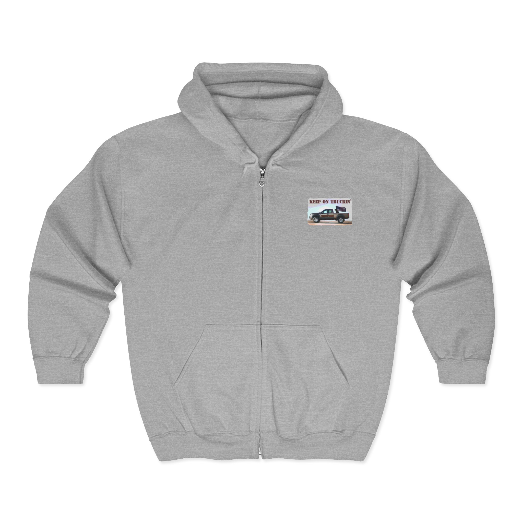 Keep on Truckin' Zip-Up Hoodie for Truck Enthusiasts - Image 5