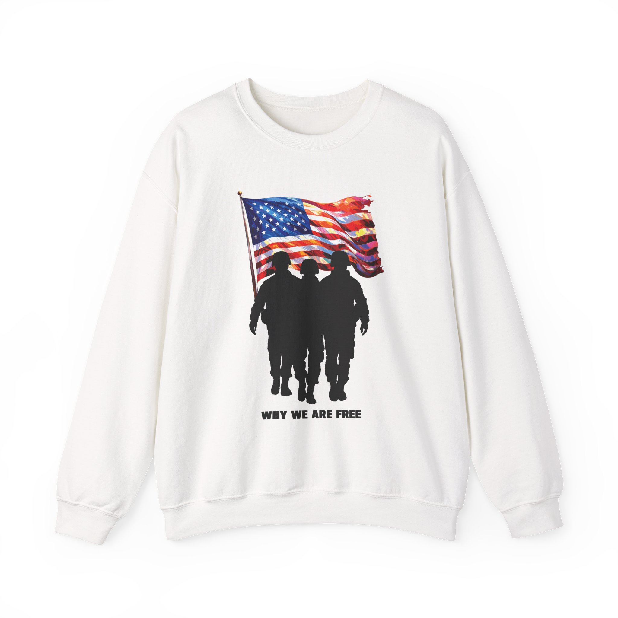 Patriotic Sweatshirt - USA Spirit, Military Appreciation