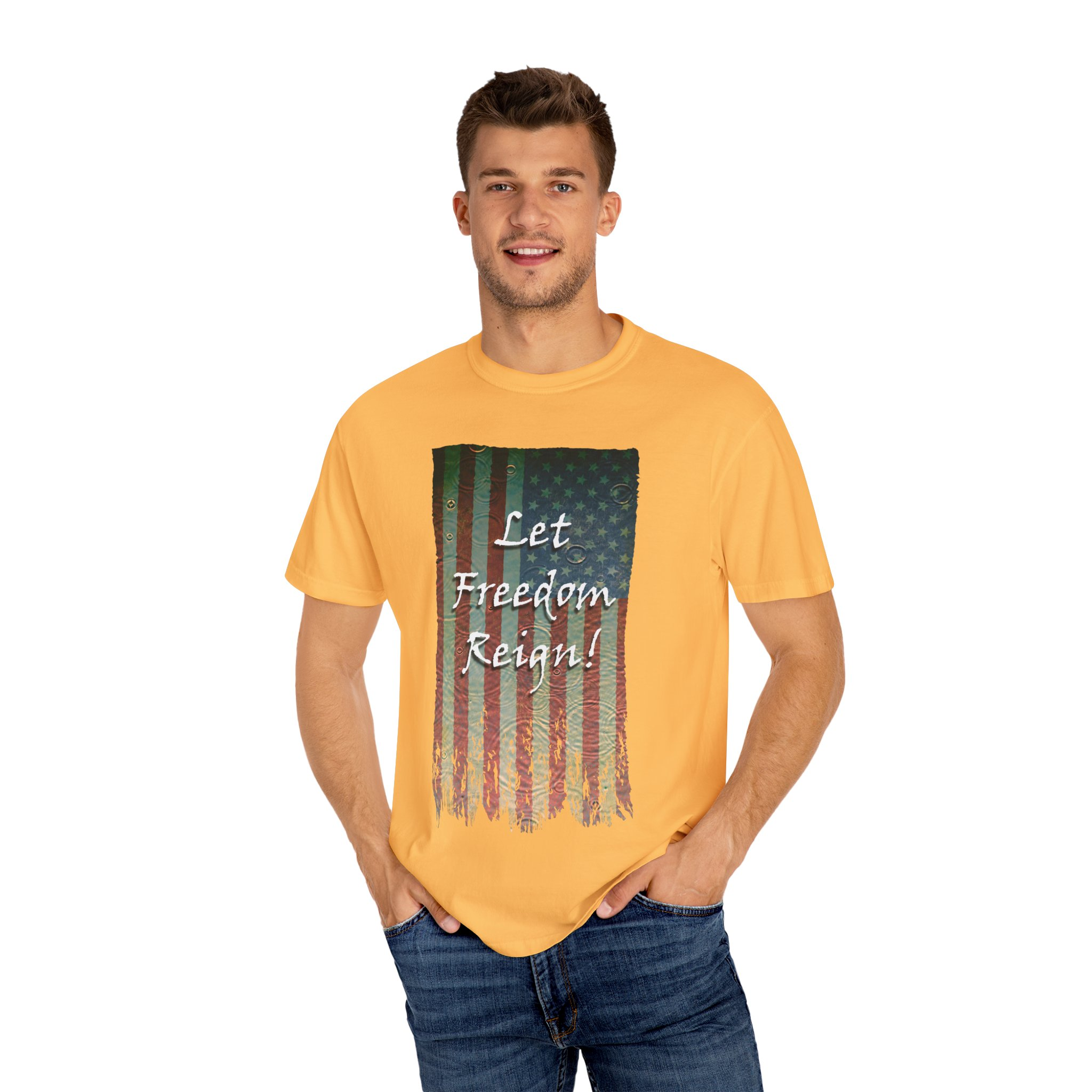 Patriotic Graphic Tee - Let Freedom Reign! Unisex T-Shirt, Perfect for Fourth of July, Memorial Day, BBQs, Casual Wear, Gift for Patriots - Image 12