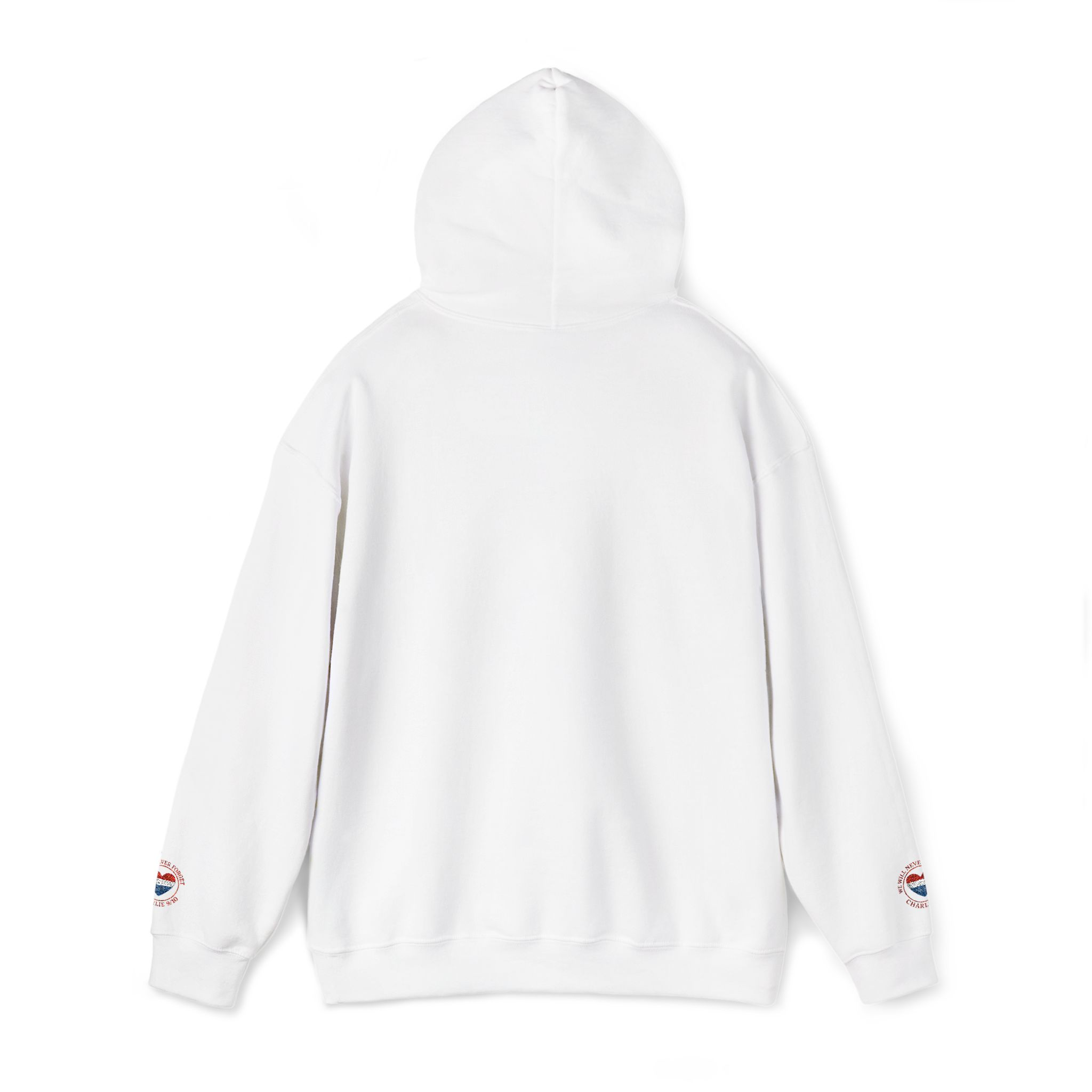 Hooded Sweatshirt - Never Forget Charlie Kirk Design - Image 3