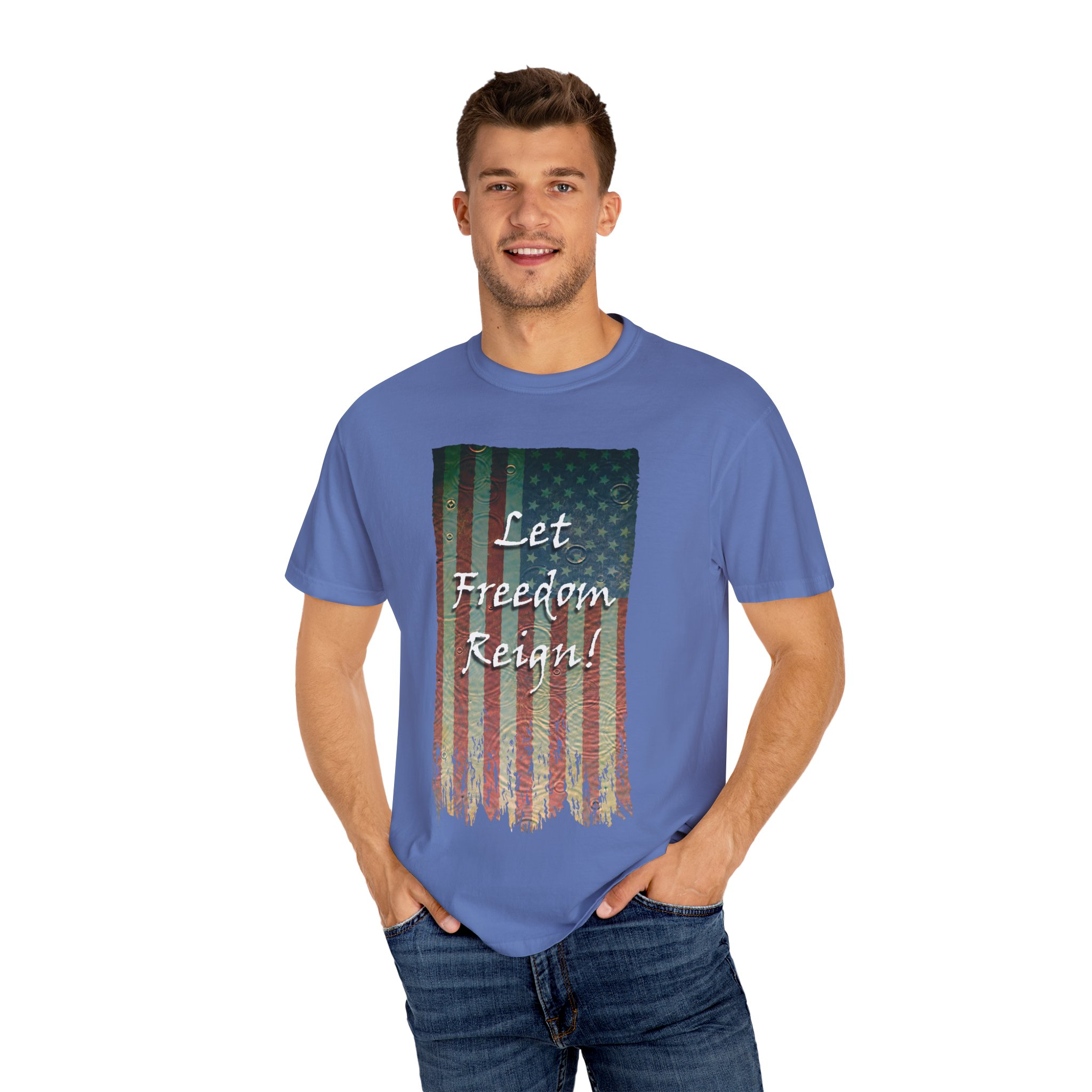 Patriotic Graphic Tee - Let Freedom Reign! Unisex T-Shirt, Perfect for Fourth of July, Memorial Day, BBQs, Casual Wear, Gift for Patriots - Image 36