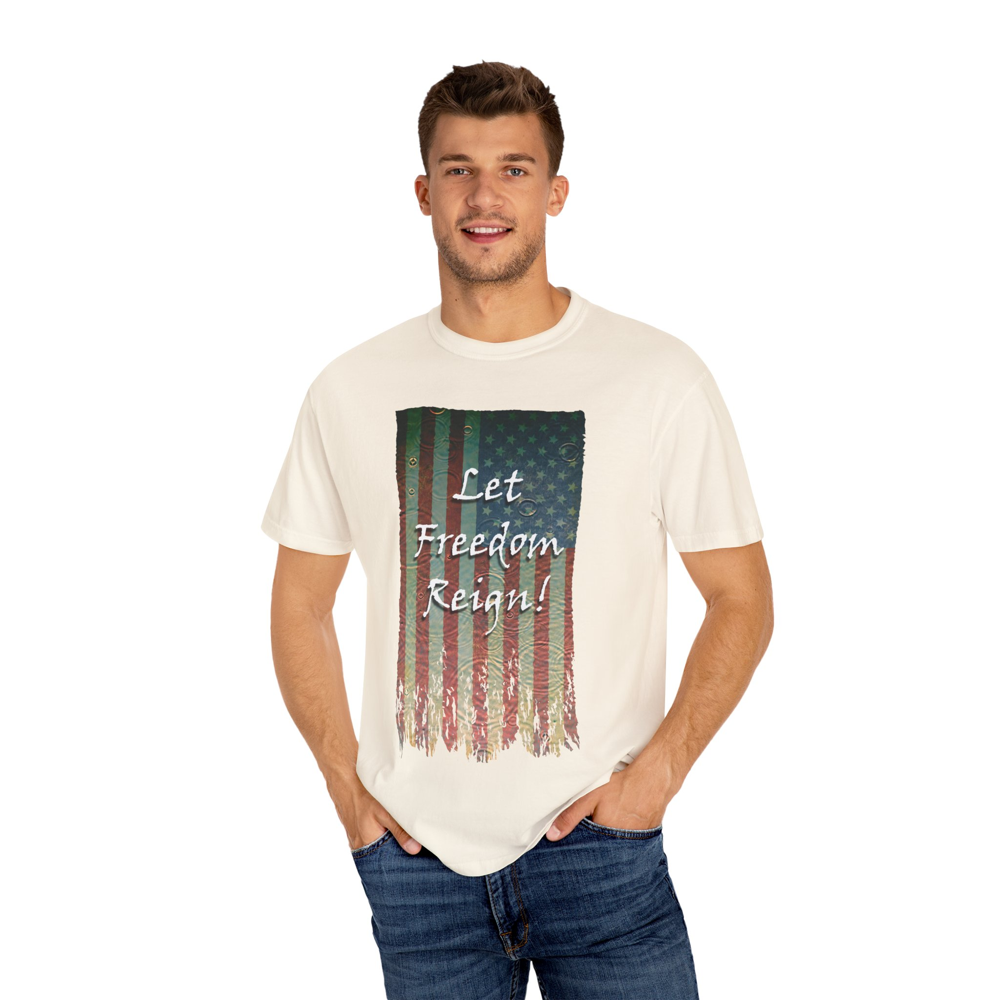 Patriotic Graphic Tee - Let Freedom Reign! Unisex T-Shirt, Perfect for Fourth of July, Memorial Day, BBQs, Casual Wear, Gift for Patriots - Image 8