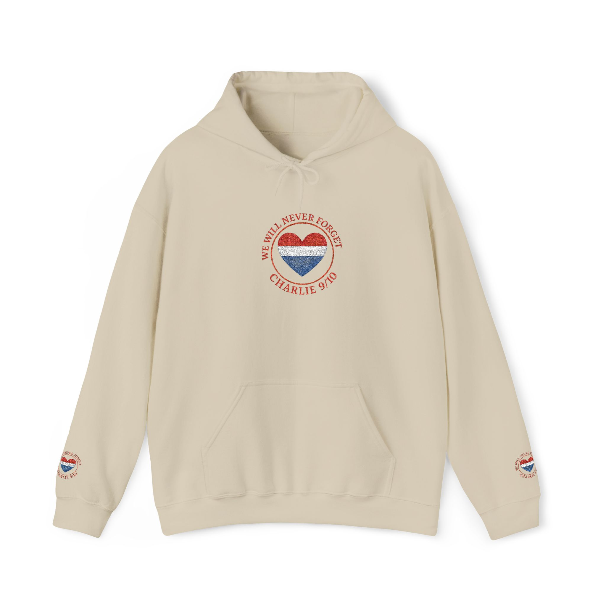 Hooded Sweatshirt - Never Forget Charlie Kirk Design - Image 13