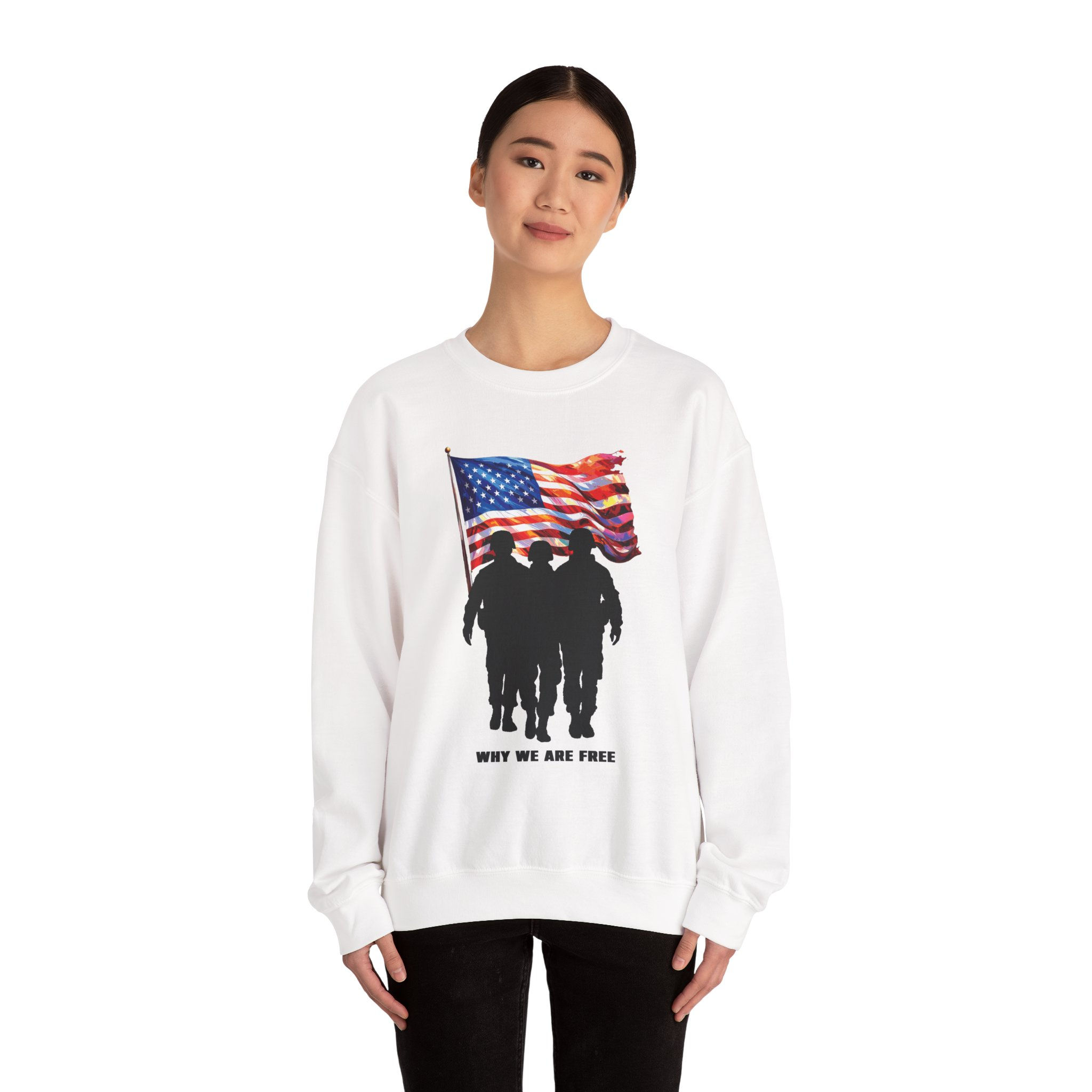 Patriotic Sweatshirt - USA Spirit, Military Appreciation - Image 4