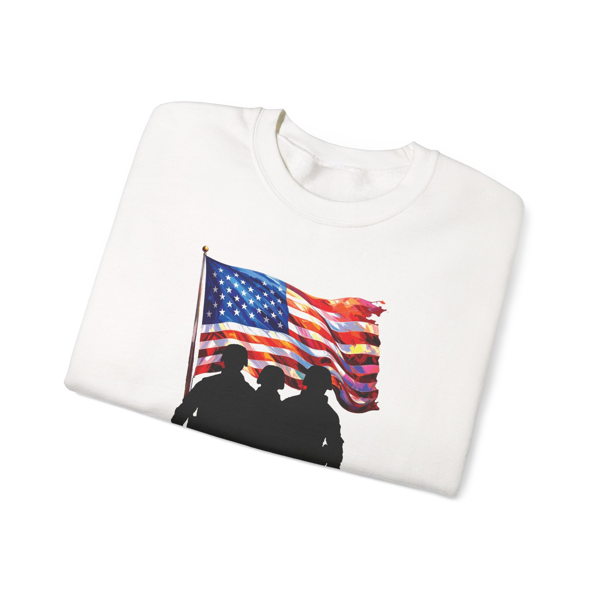 Patriotic Sweatshirt - USA Spirit, Military Appreciation - Image 3