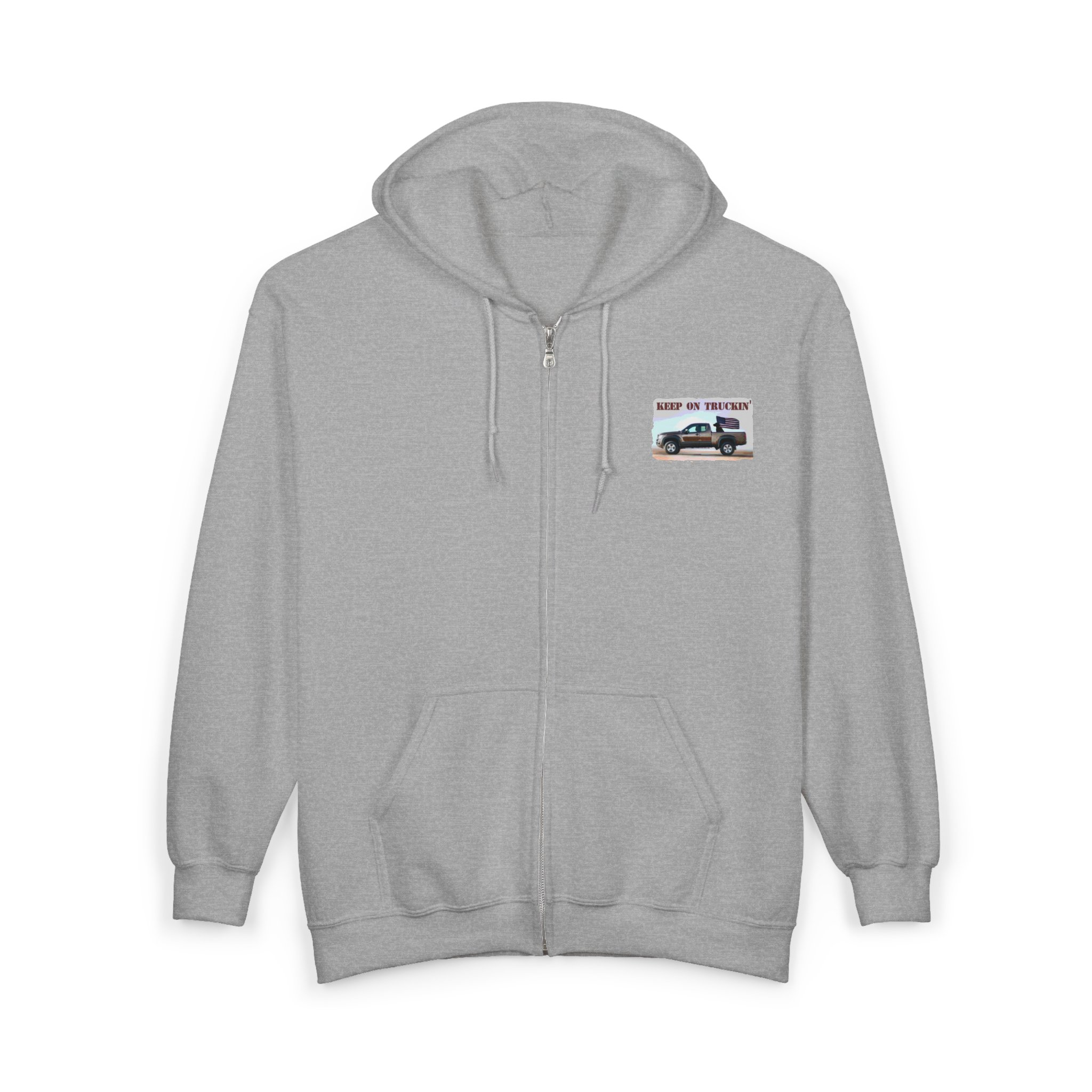 Keep on Truckin' Zip-Up Hoodie for Truck Enthusiasts - Image 7