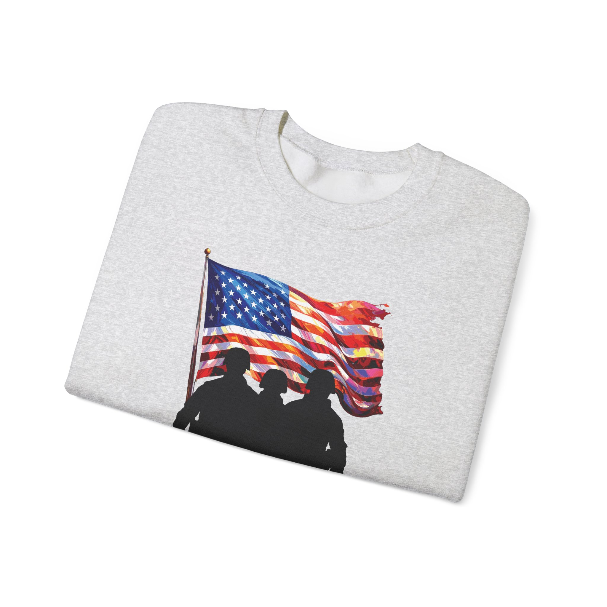 Patriotic Sweatshirt - USA Spirit, Military Appreciation - Image 11