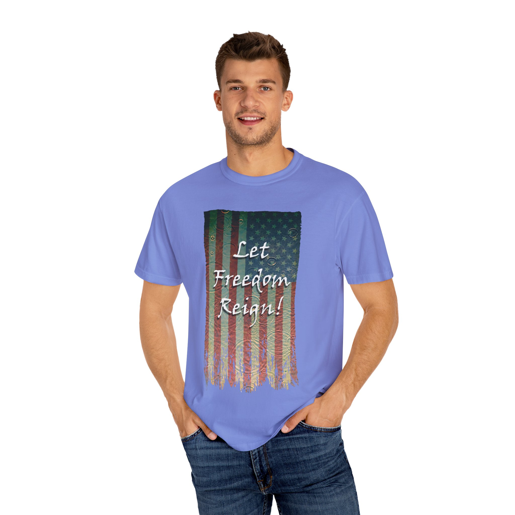 Patriotic Graphic Tee - Let Freedom Reign! Unisex T-Shirt, Perfect for Fourth of July, Memorial Day, BBQs, Casual Wear, Gift for Patriots - Image 32