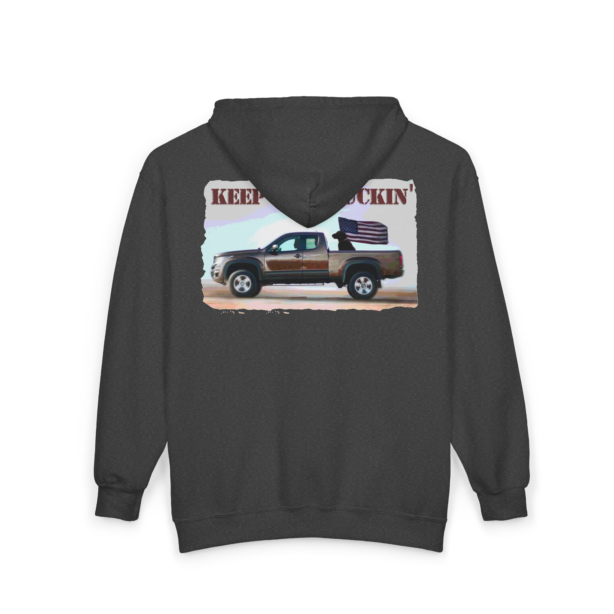 Keep on Truckin' Zip-Up Hoodie for Truck Enthusiasts - Image 12