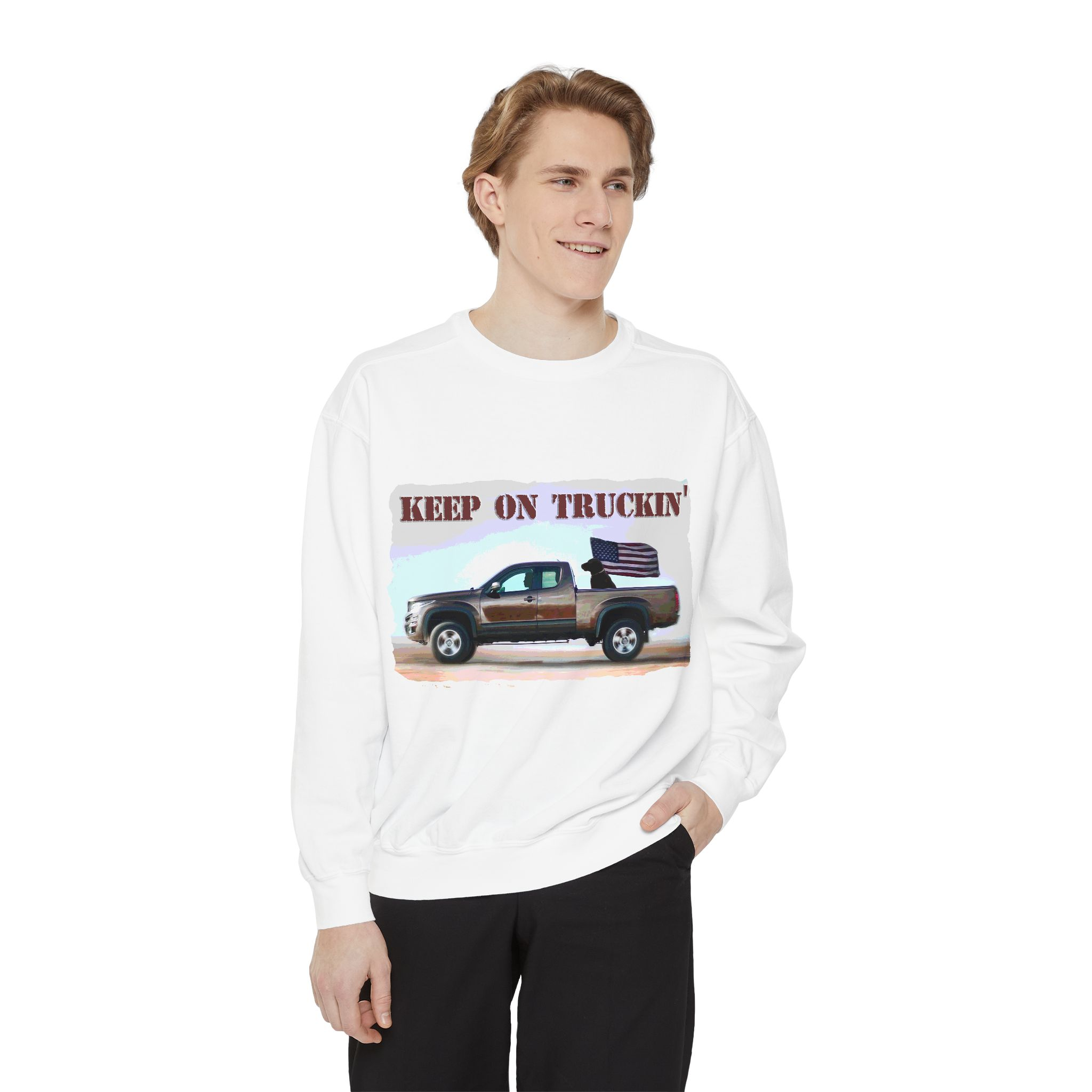 Sweatshirt Keep On Truckin' Vintage Unisex - Image 3