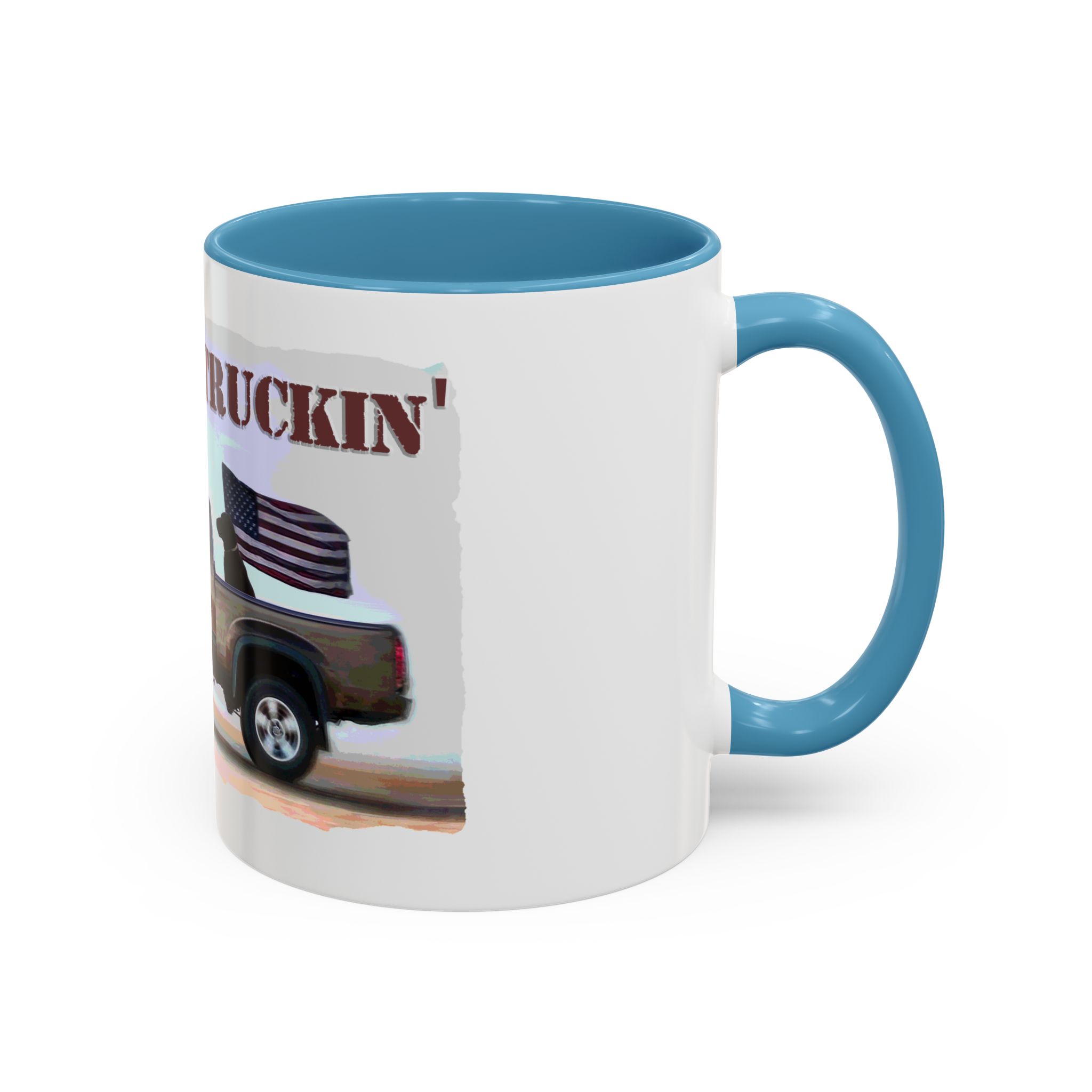 Patriotic "Keep On Truckin'" Accent Coffee Mug (11/15 oz) - Image 34