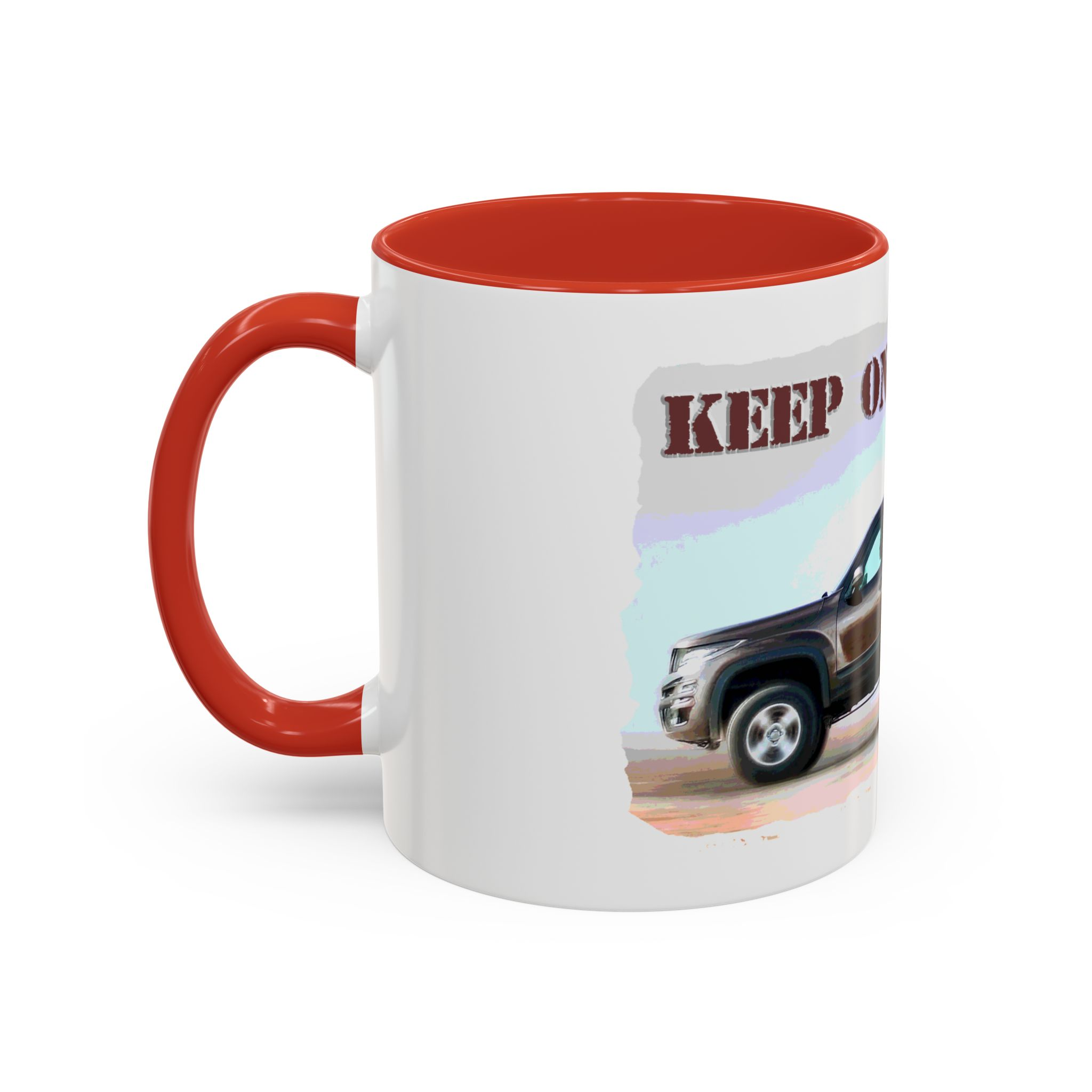 Patriotic "Keep On Truckin'" Accent Coffee Mug (11/15 oz) - Image 15