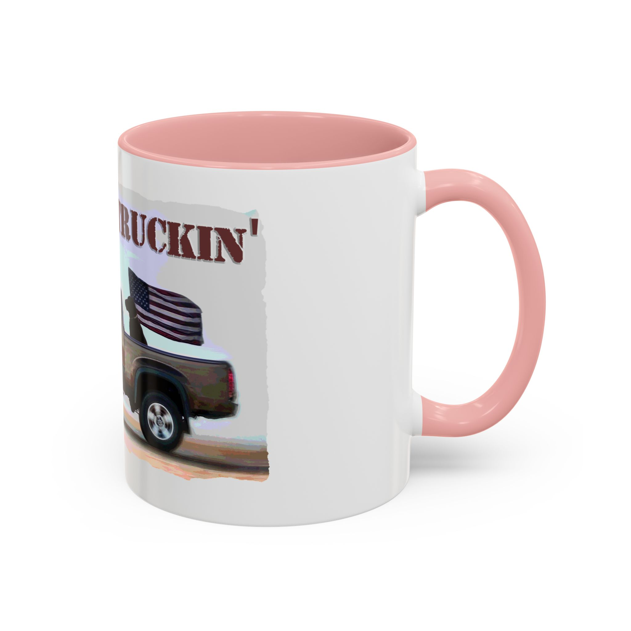 Patriotic "Keep On Truckin'" Accent Coffee Mug (11/15 oz) - Image 10