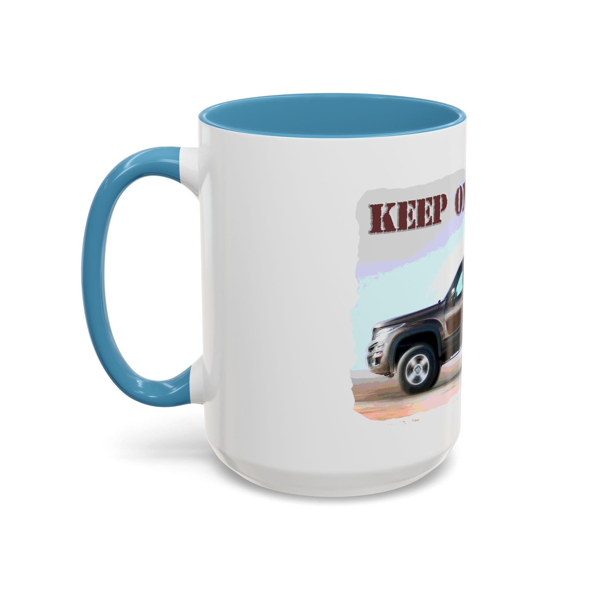 Patriotic "Keep On Truckin'" Accent Coffee Mug (11/15 oz) - Image 39
