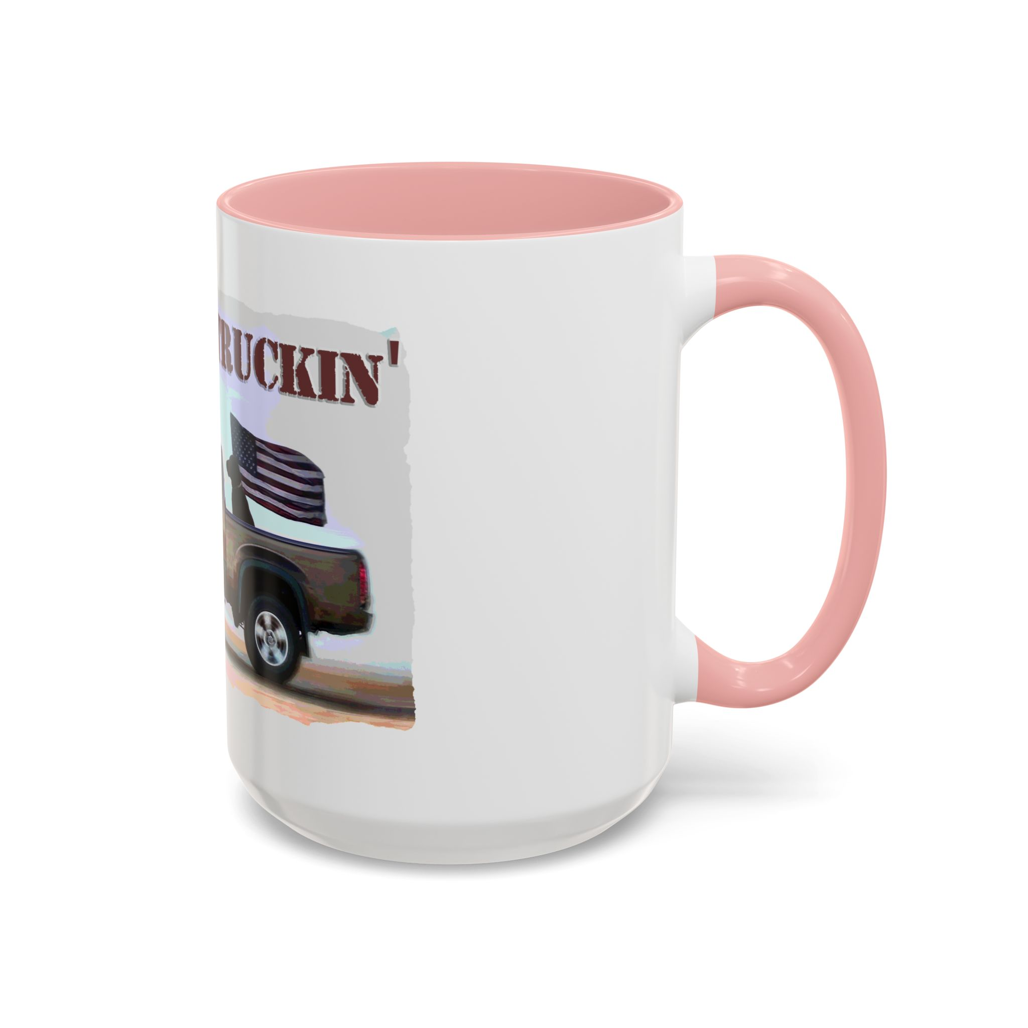 Patriotic "Keep On Truckin'" Accent Coffee Mug (11/15 oz) - Image 26