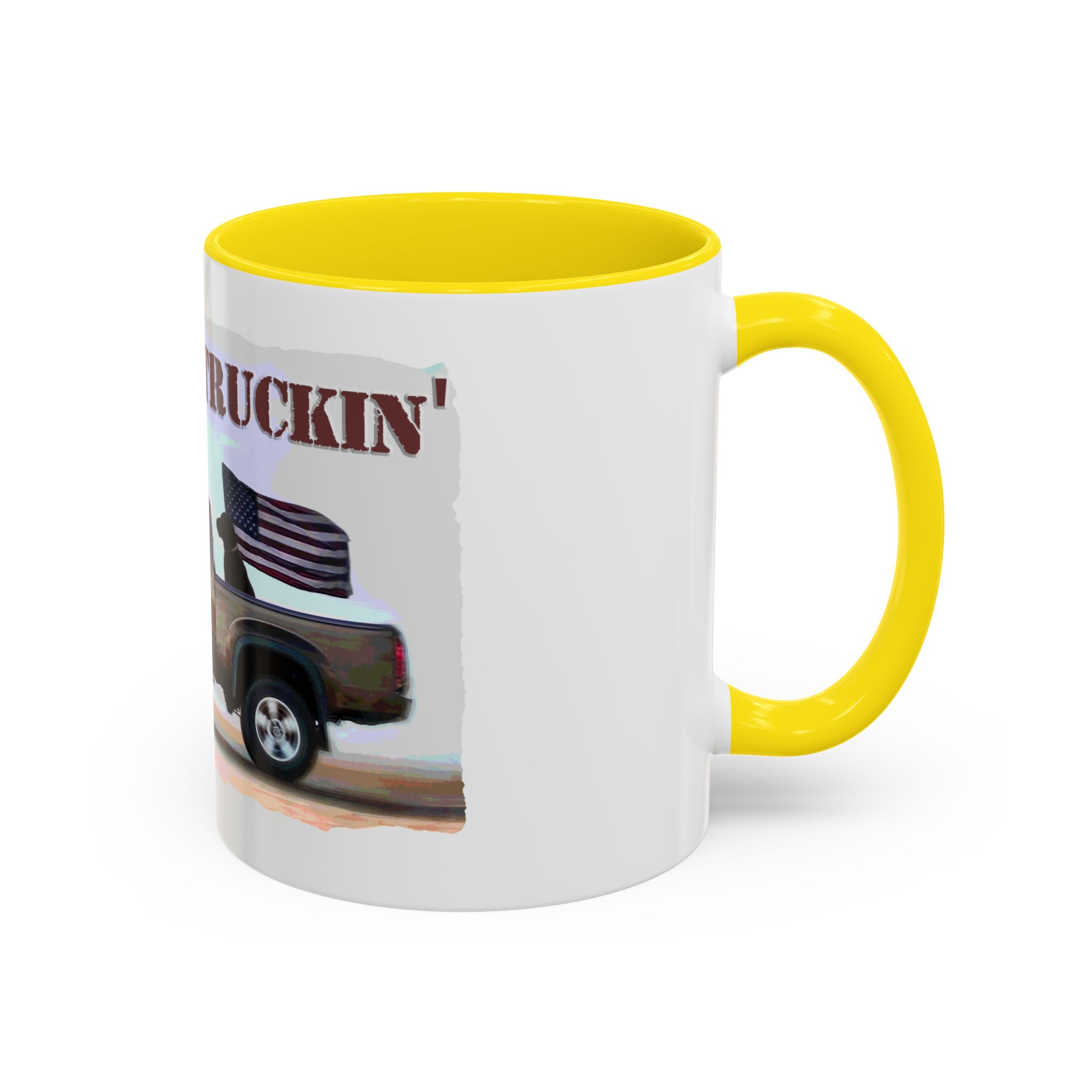 Patriotic "Keep On Truckin'" Accent Coffee Mug (11/15 oz) - Image 46