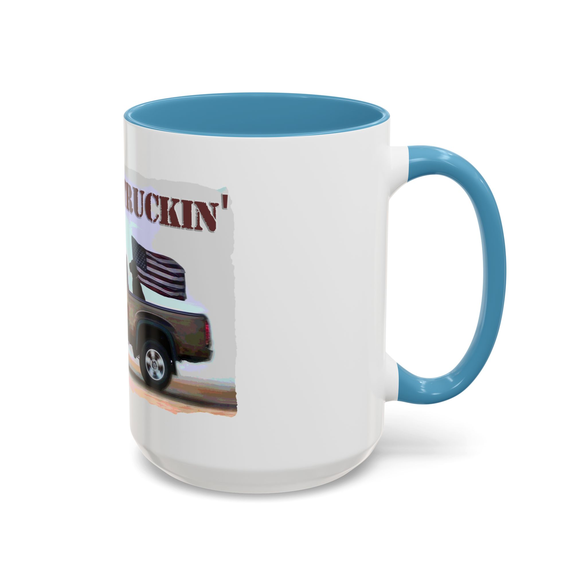 Patriotic "Keep On Truckin'" Accent Coffee Mug (11/15 oz) - Image 38