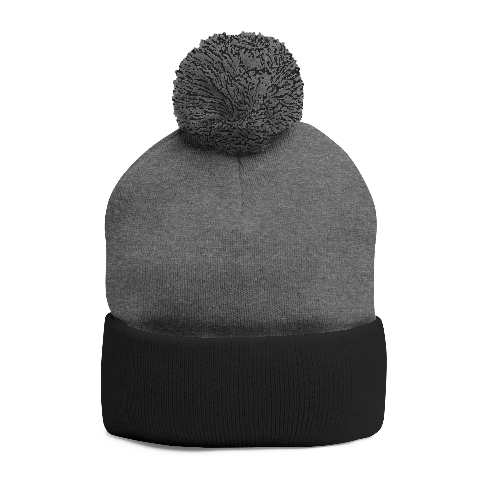 Pom-Pom Knit Cap — "No More Big Brother Stuff!" Embroidered Beanie - Image 17