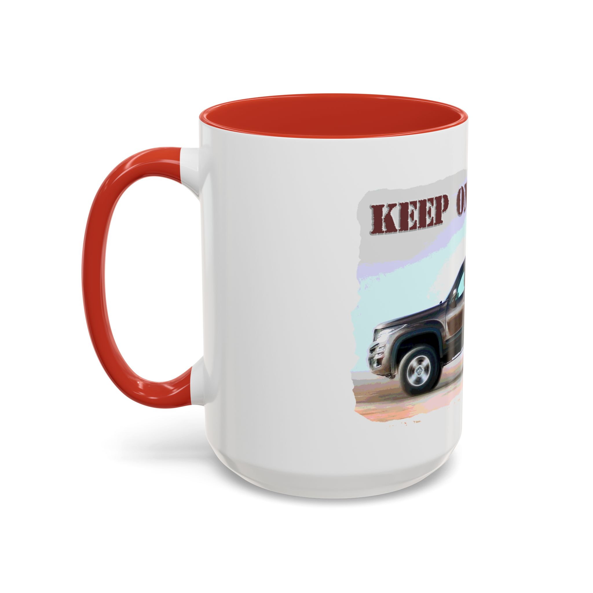Patriotic "Keep On Truckin'" Accent Coffee Mug (11/15 oz) - Image 31