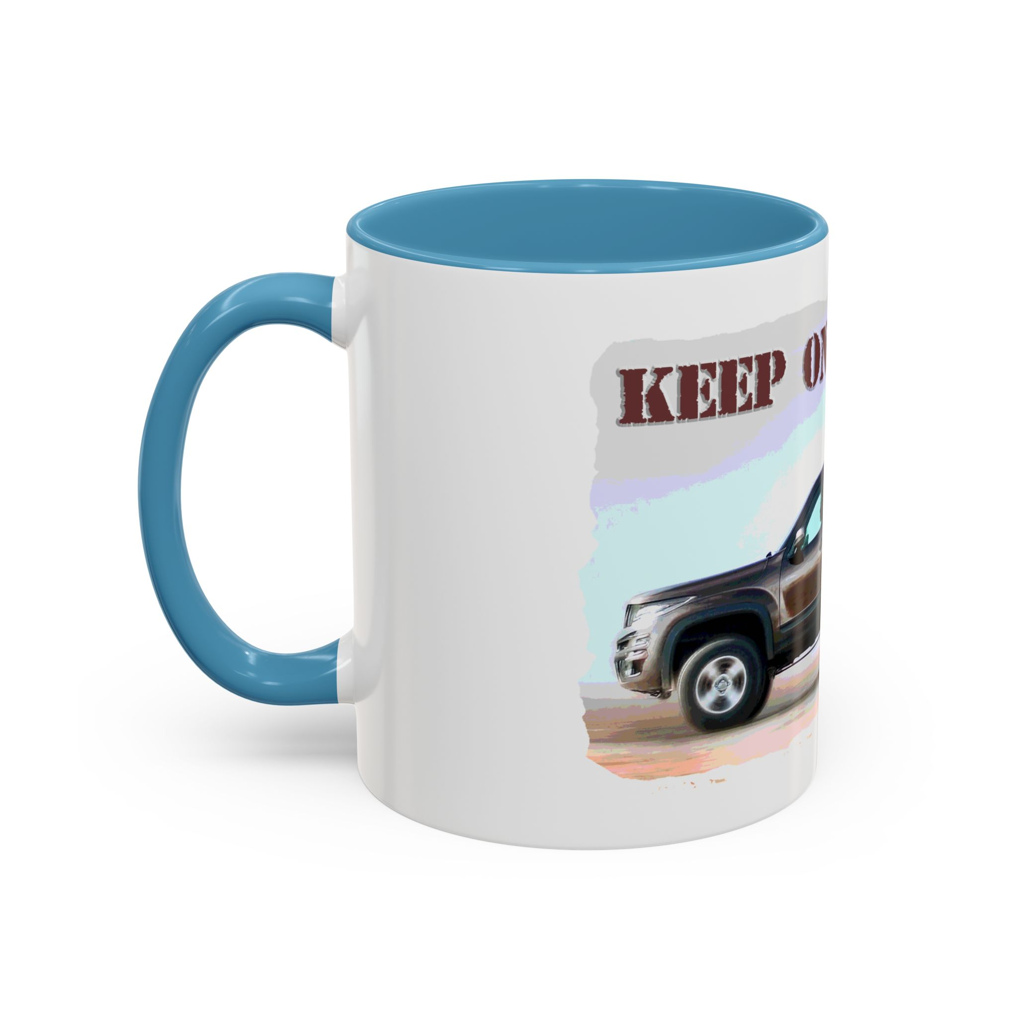 Patriotic "Keep On Truckin'" Accent Coffee Mug (11/15 oz) - Image 35