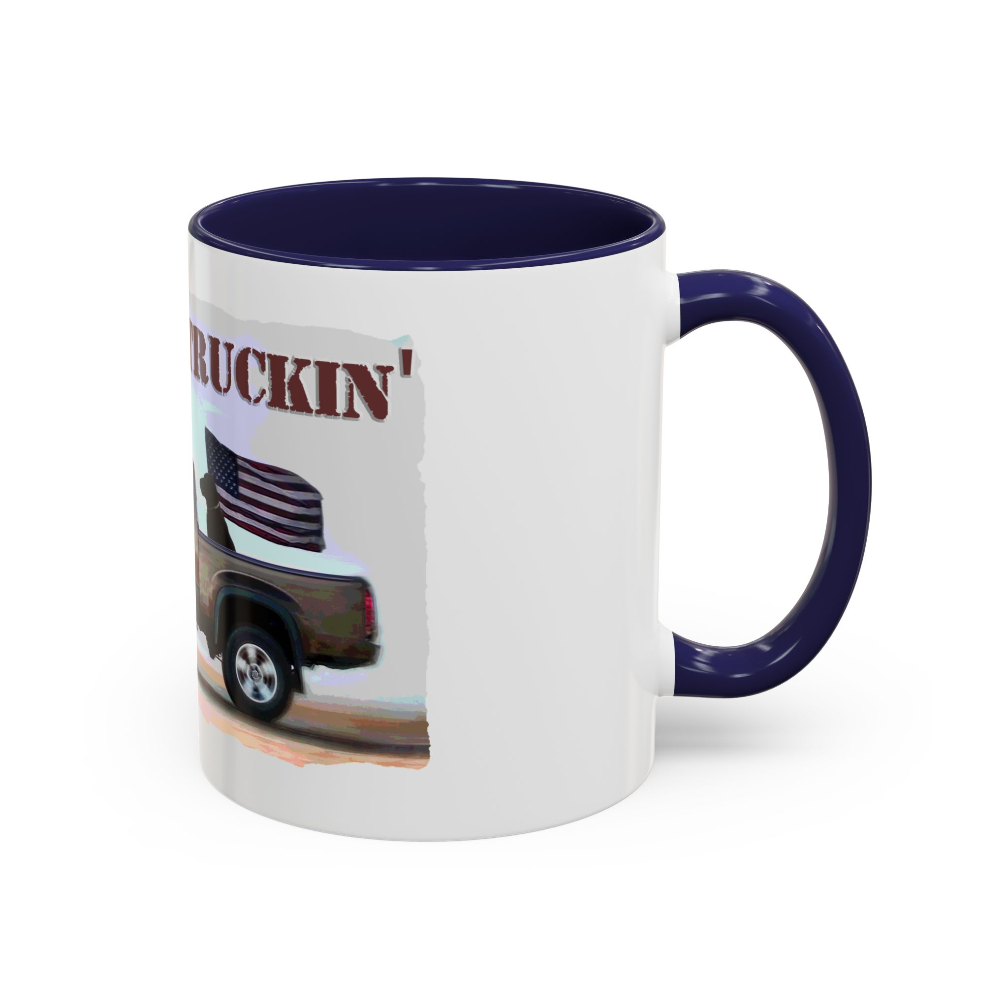 Patriotic "Keep On Truckin'" Accent Coffee Mug (11/15 oz) - Image 6