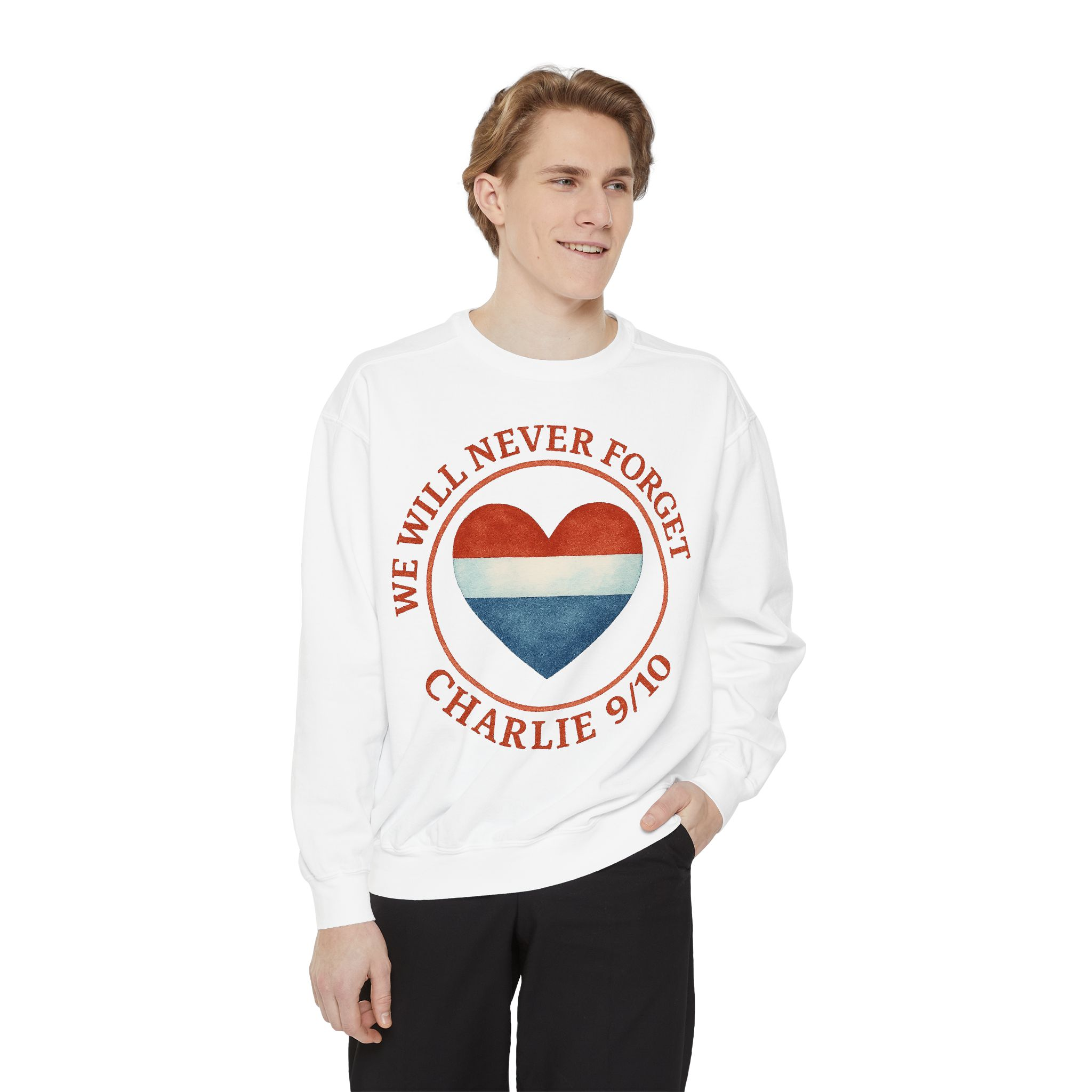 Sweatshirt - Never Forget Charlie Kirk Patriotic Tribute - Image 3