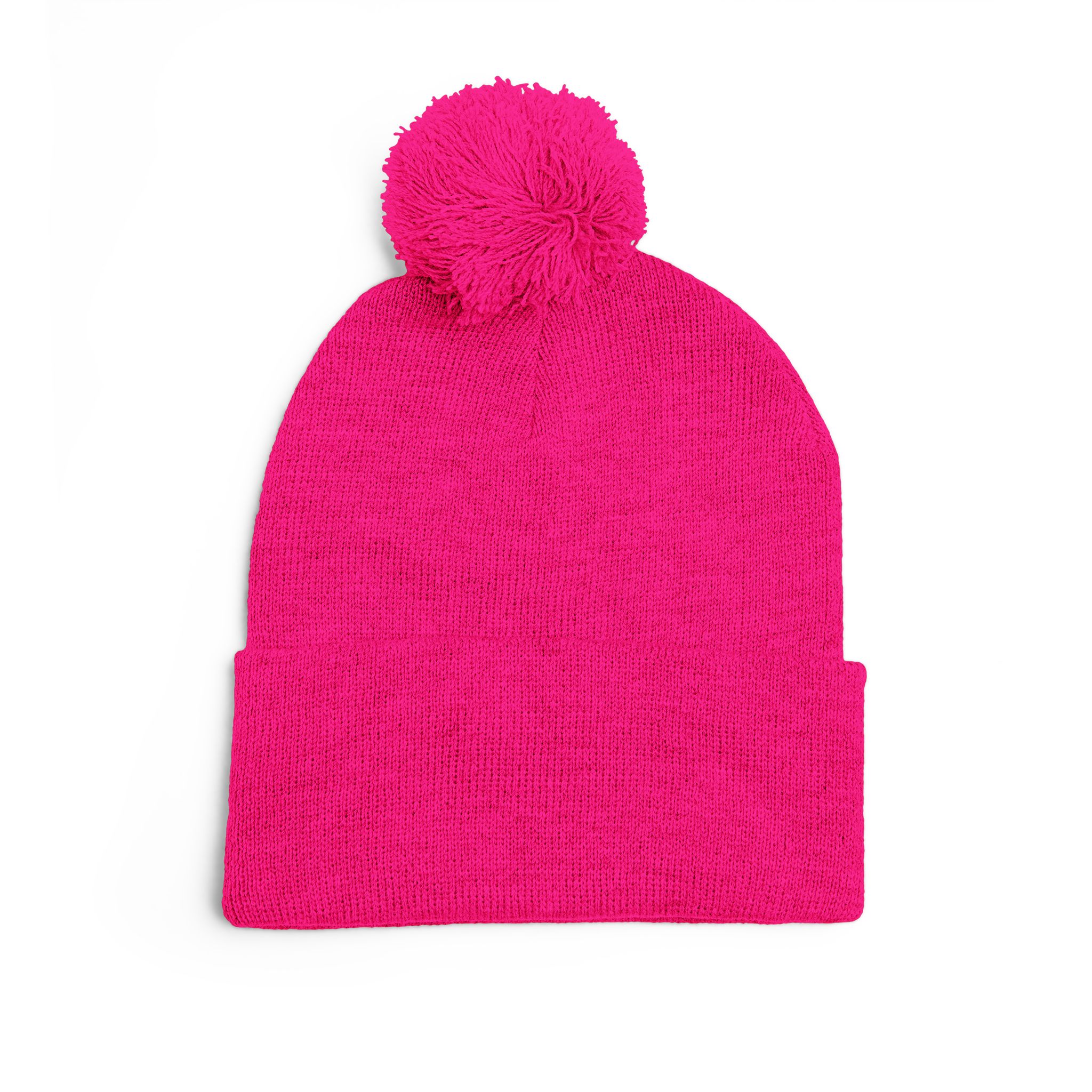 Pom-Pom Knit Cap — "No More Big Brother Stuff!" Embroidered Beanie - Image 44
