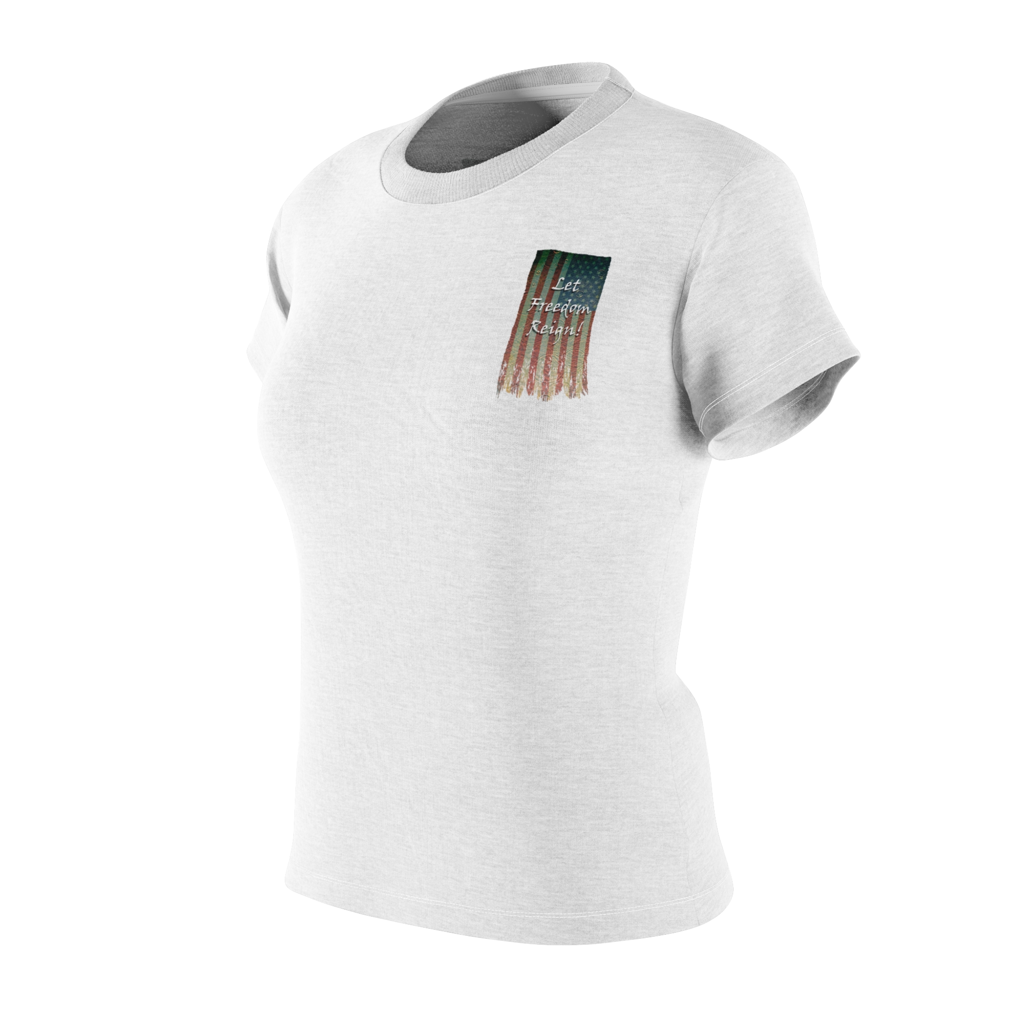 Patriotic Women's T‑Shirt — All‑Over Print USA Flag Tee