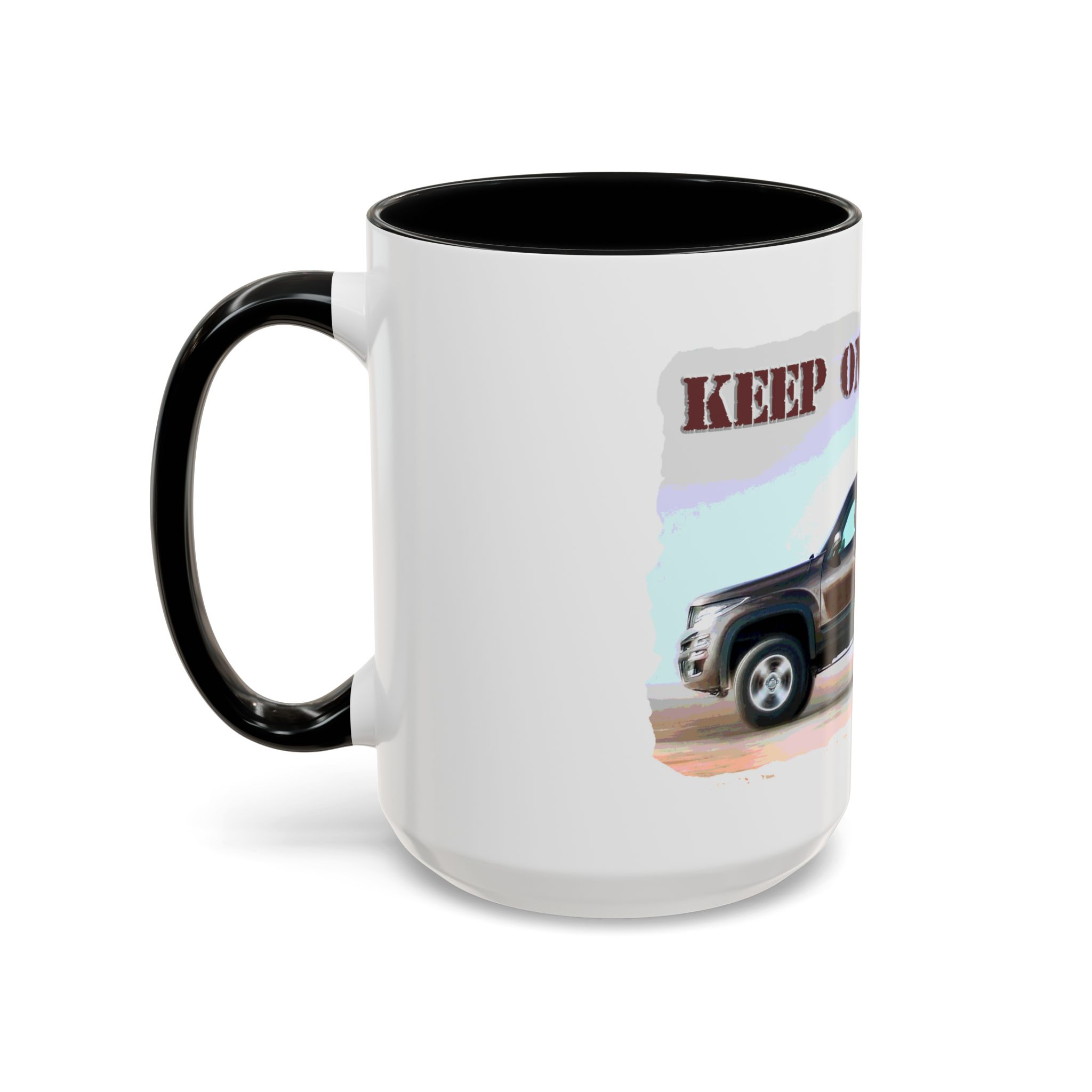 Patriotic "Keep On Truckin'" Accent Coffee Mug (11/15 oz) - Image 19